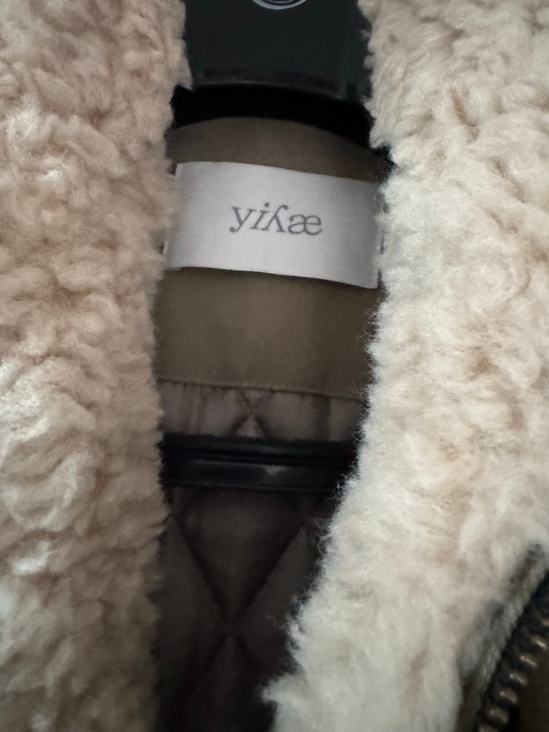 (L) yiyae 이예 셔링 워크 코트 자켓 페이드 그린 상품이미지6