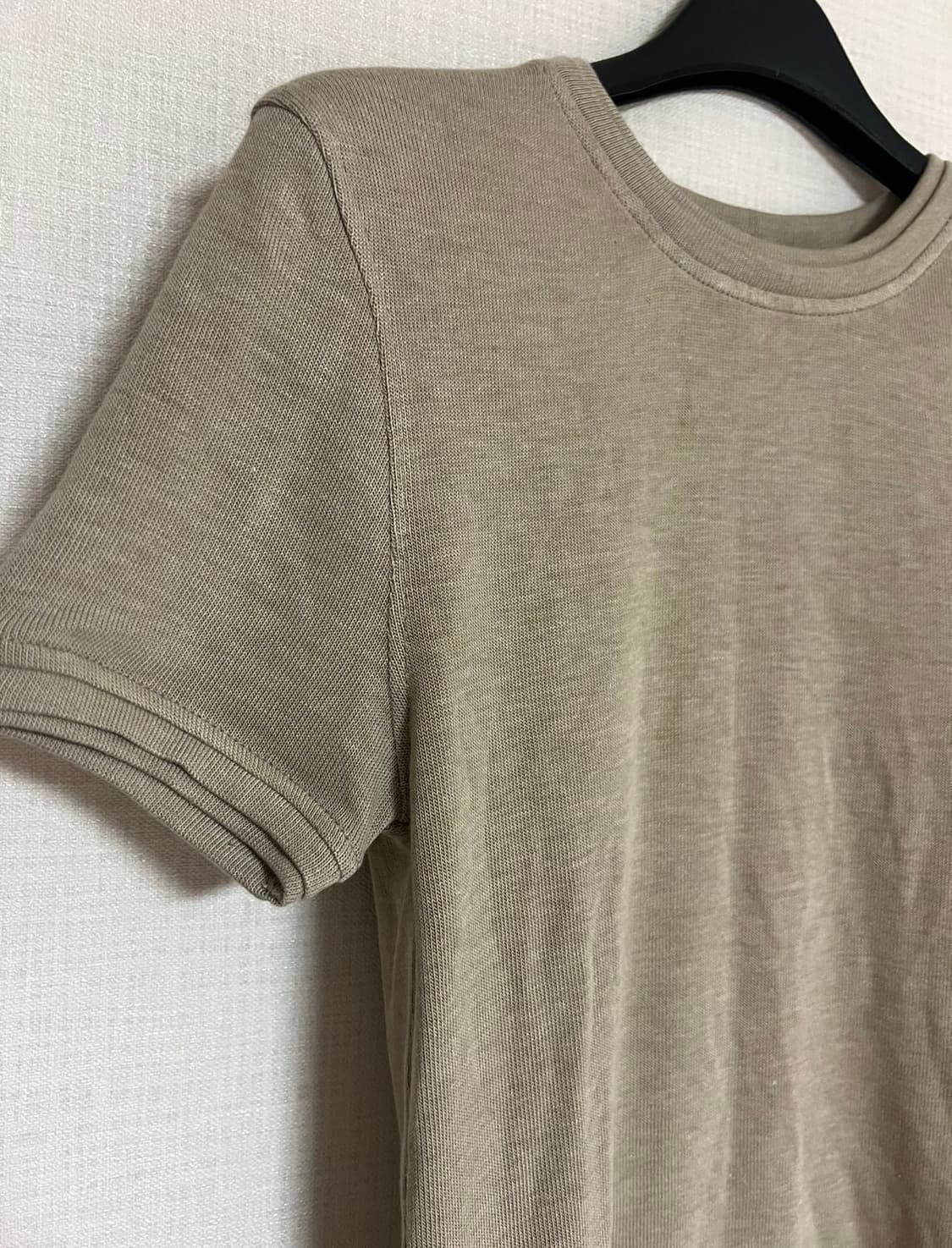 ZARA 자라 소프트 베이직 티셔츠 베이지 오트밀 상품이미지7