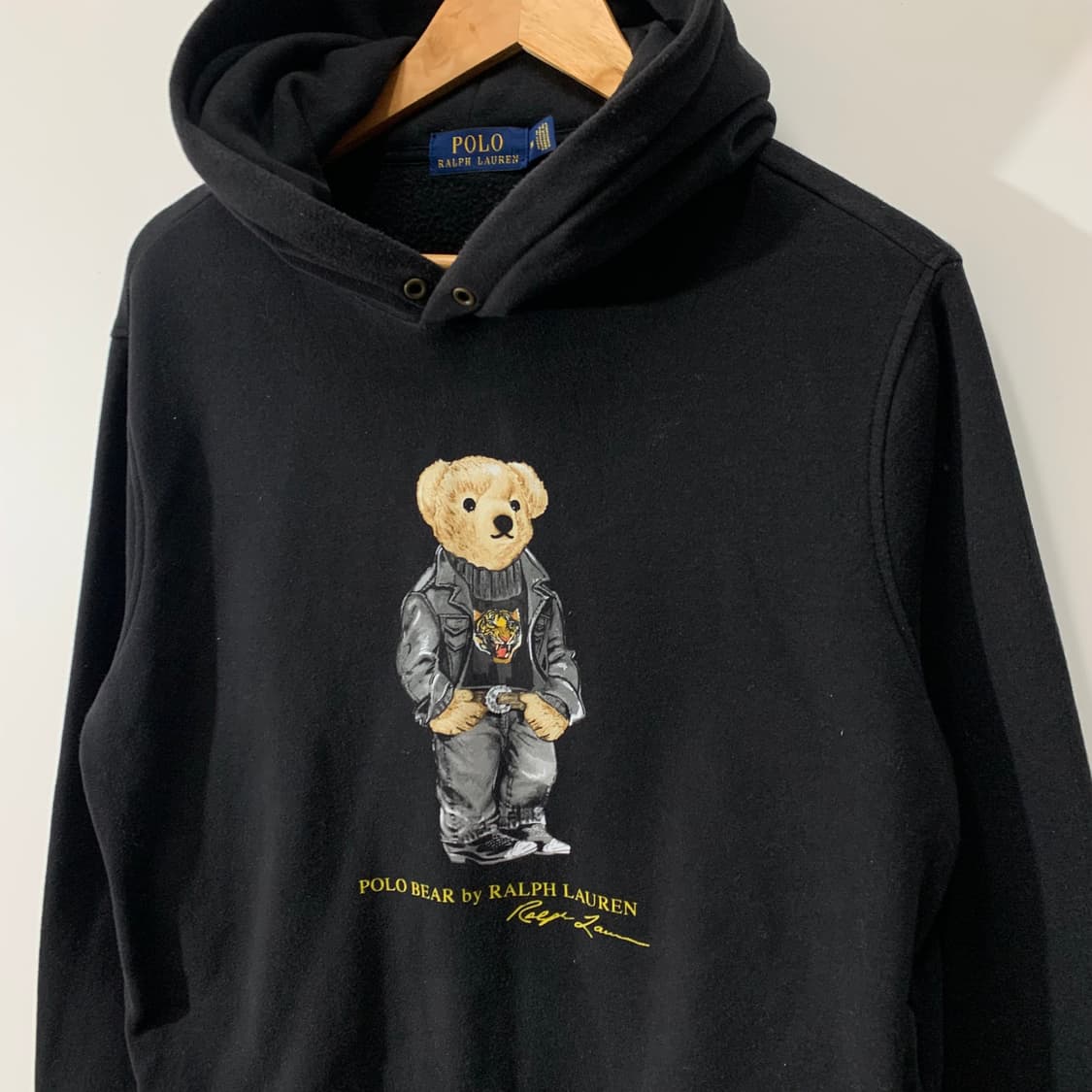 폴로 베어 블랙 후드티  상품이미지2
