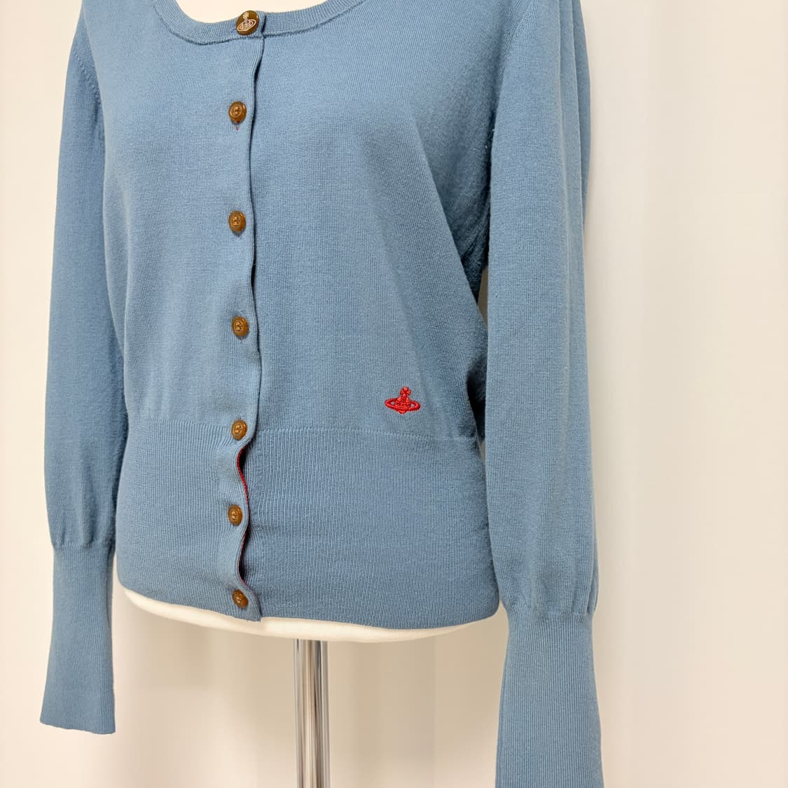 비비안웨스트우드 레드라벨 유넥 가디건 연블루 상품이미지5