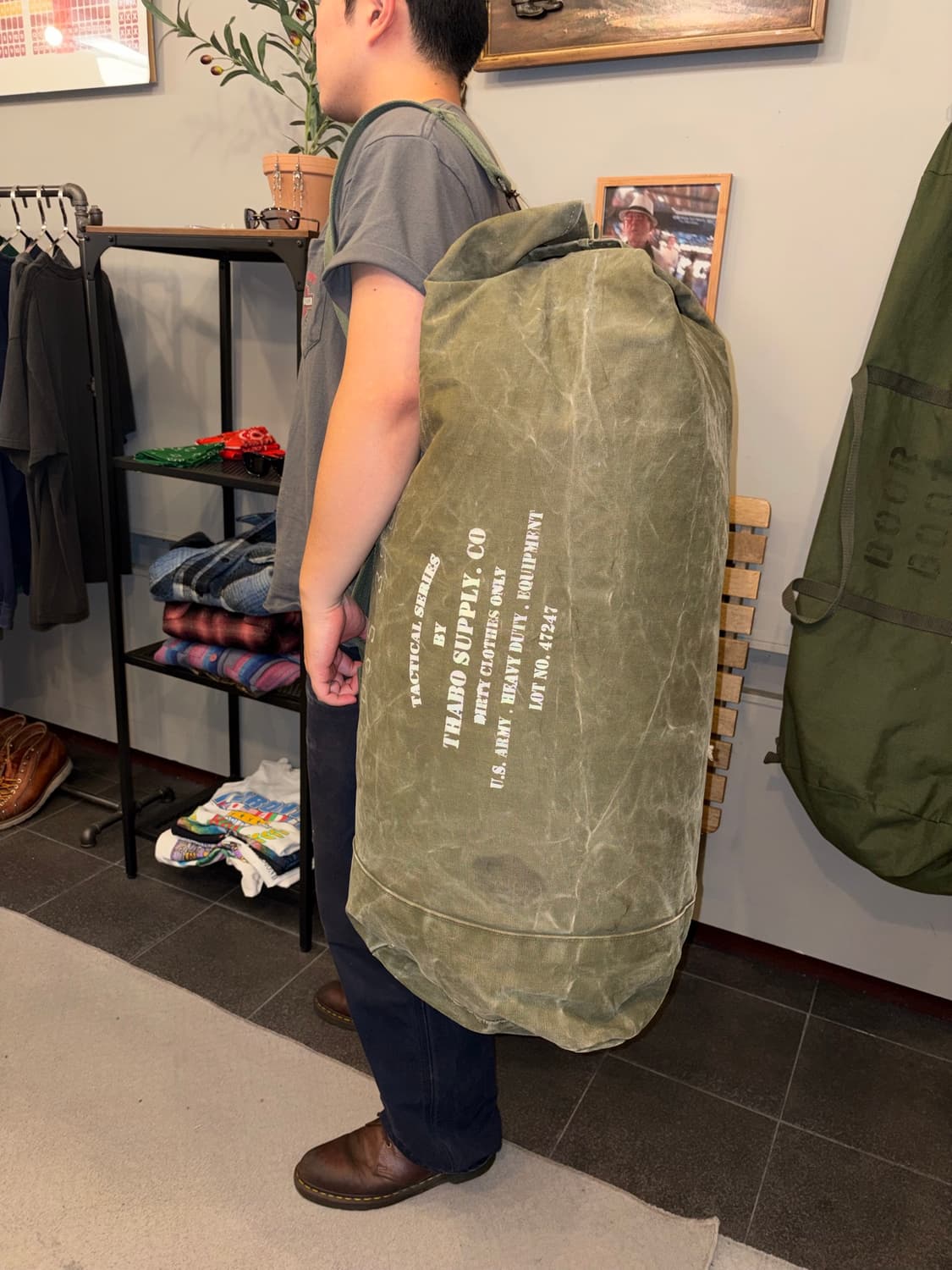 60-70‘s US Army stencil duffle bag 상품이미지3