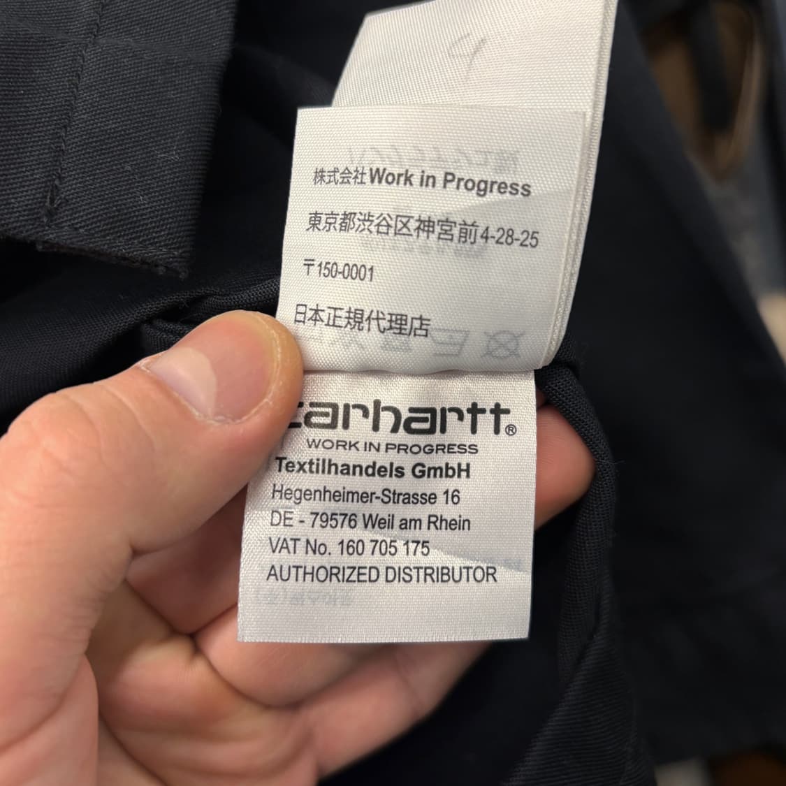 칼하트WIP 덕캔버스 클래식 워크셔츠 엠보싱자수 플랩포켓 블랙 N655 상품이미지9