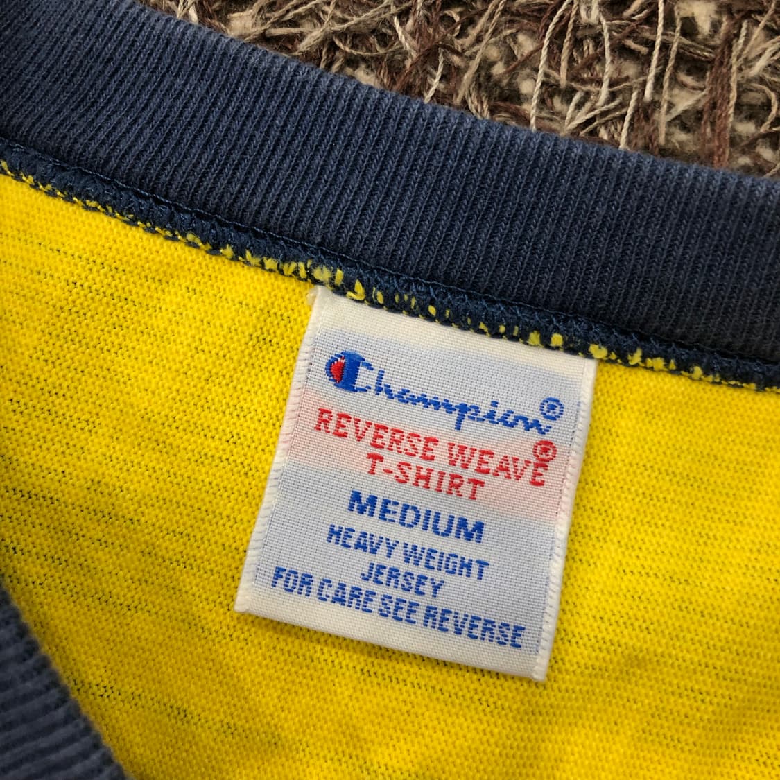 M 챔피온 헤비웨이트 리버스위브 스트라이프 반팔 티셔츠 상품이미지4