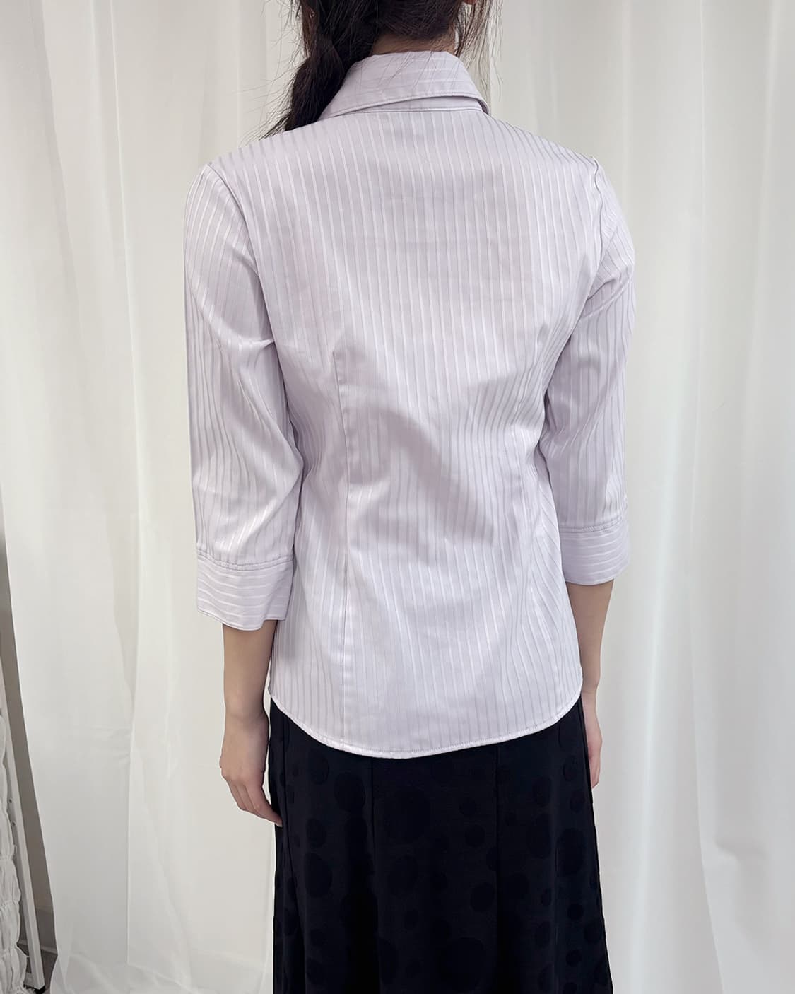 THEORIA lilac geek chic 3/4 sleeve shirt 상품이미지4