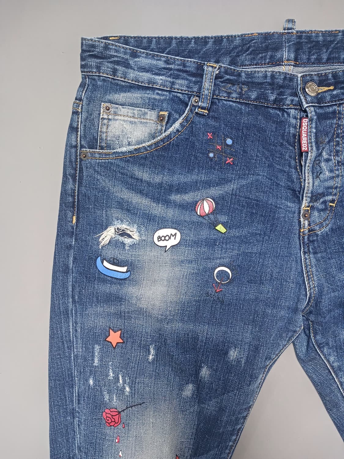 [36] 디스퀘어드2 멀티아트 페인팅 슬림진 청바지 상품이미지2