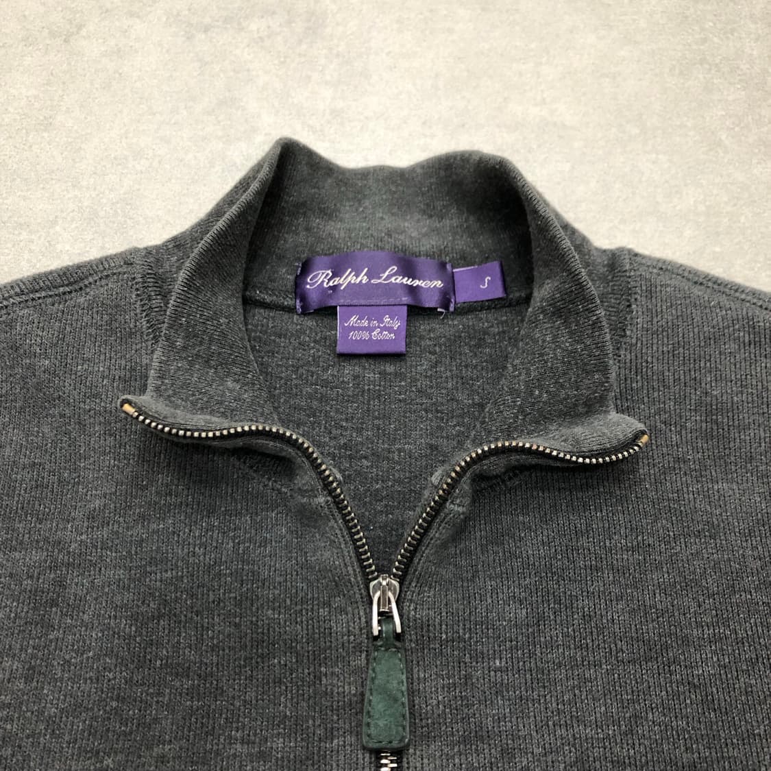 폴로 랄프로렌 퍼플라벨 이태리 코튼 반집업 풀오버 스웻 티셔츠 S 상품이미지2