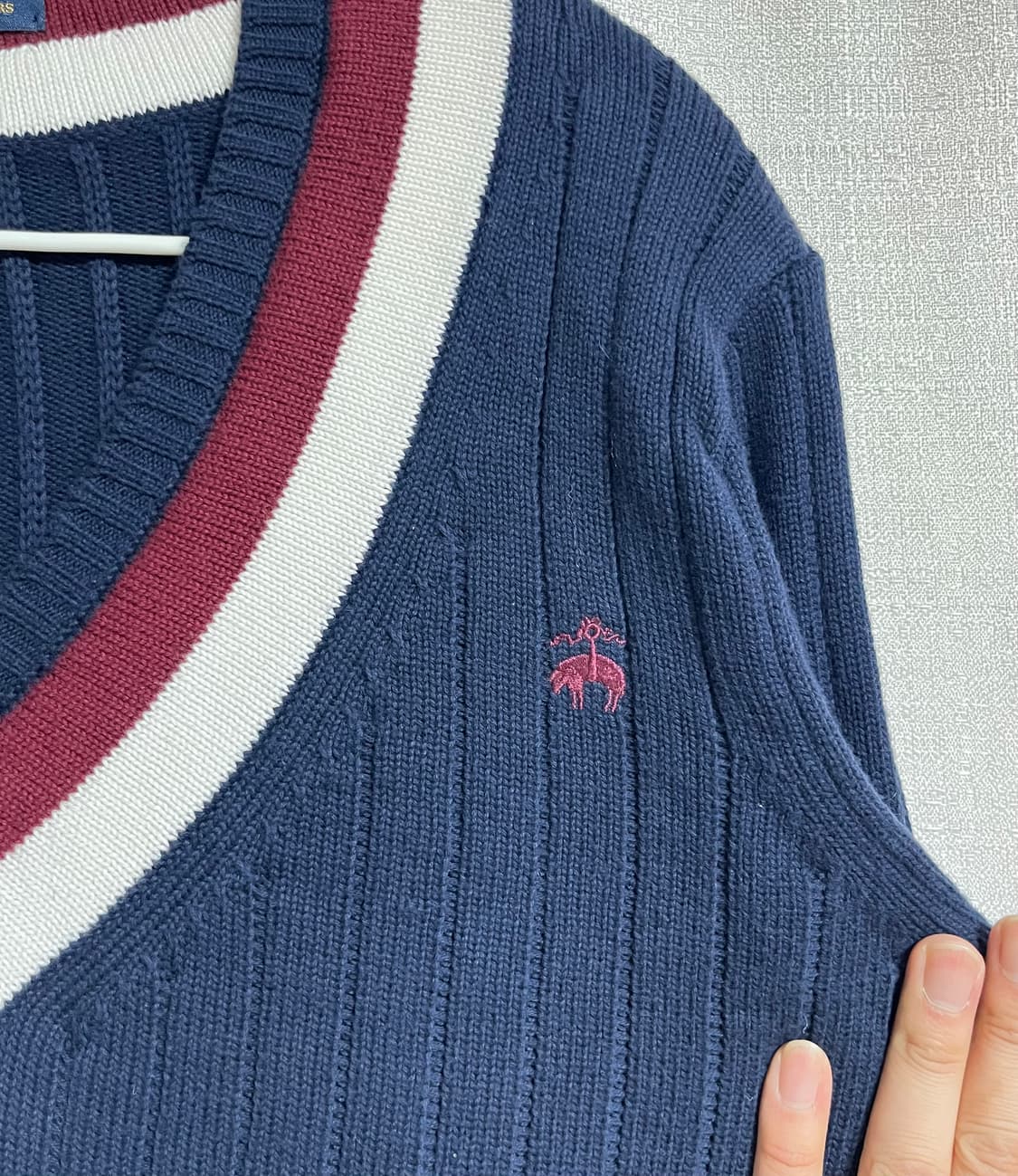 공용 브룩스브라더스 브이넥 니트 스웨터 M 상품이미지4