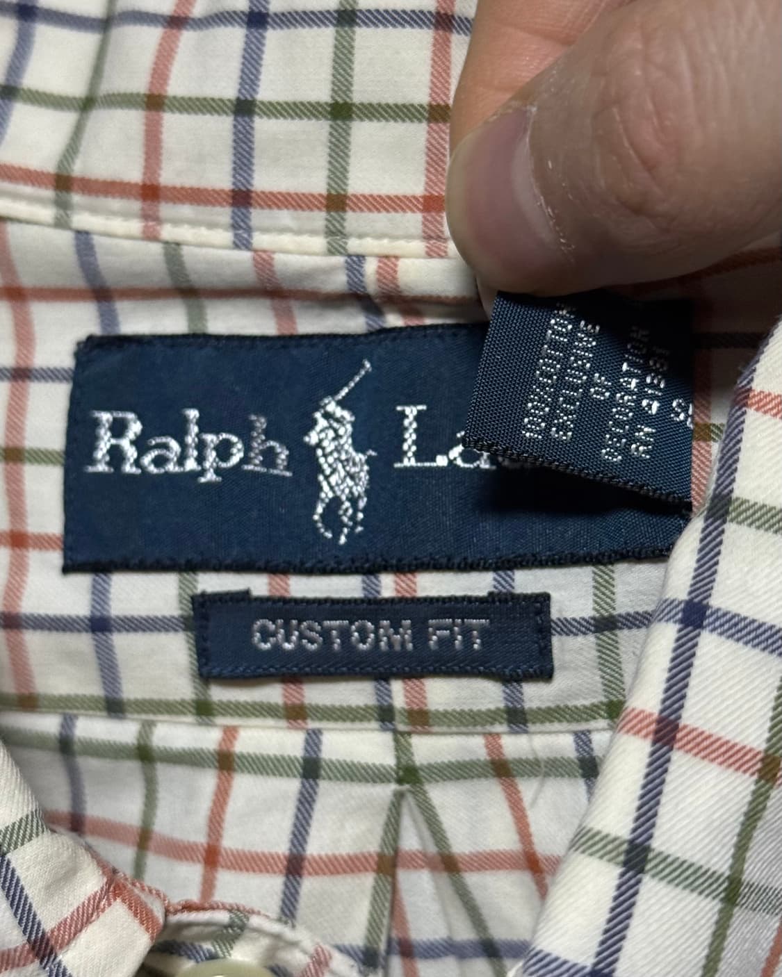 폴로 랄프포렌 아이보리 바둑판 체크 셔츠 M 95 커스텀핏 3컬러 클래식 상품이미지7