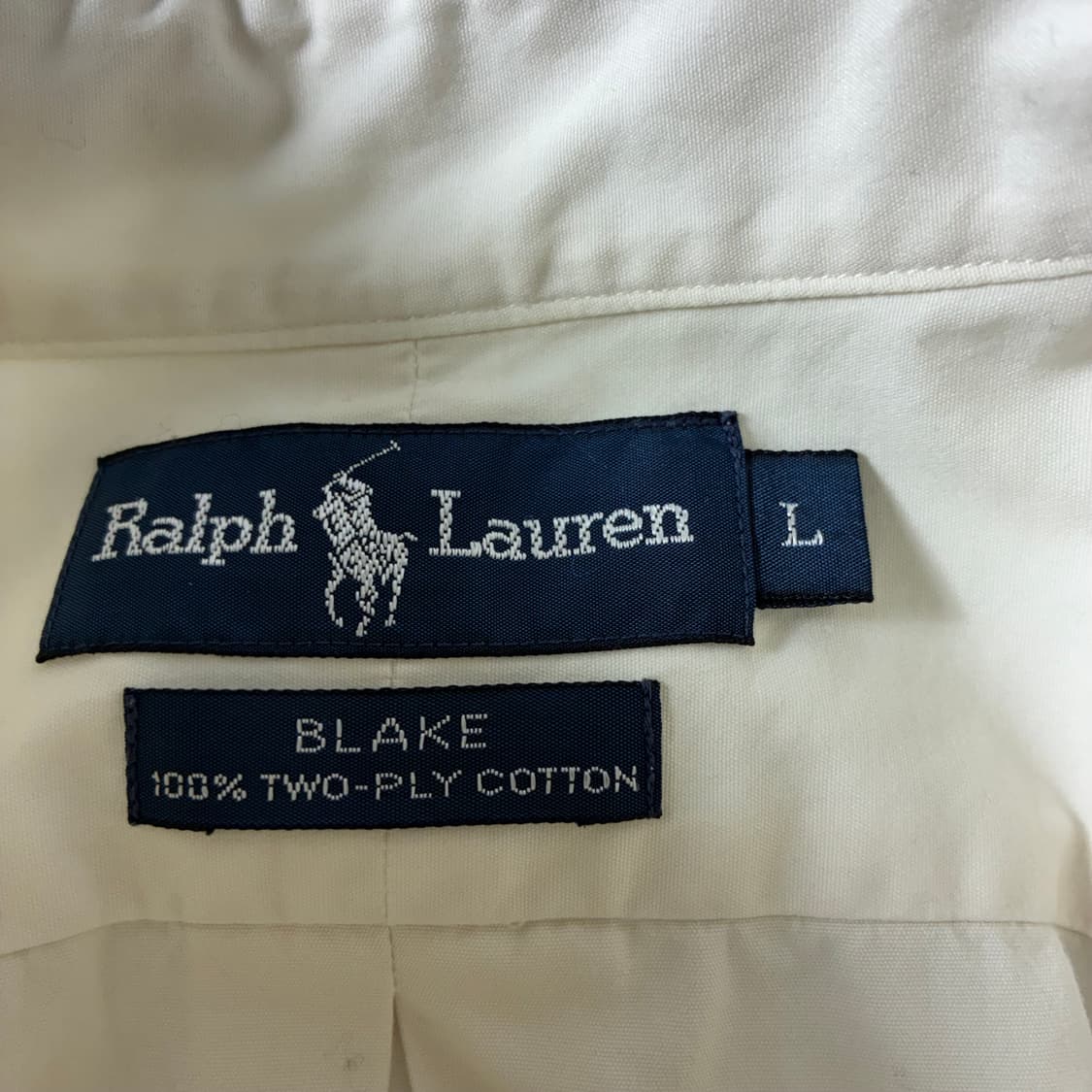 Polo  폴로 랄프로렌 자수 코튼 화이트 반팔 셔츠  상품이미지4