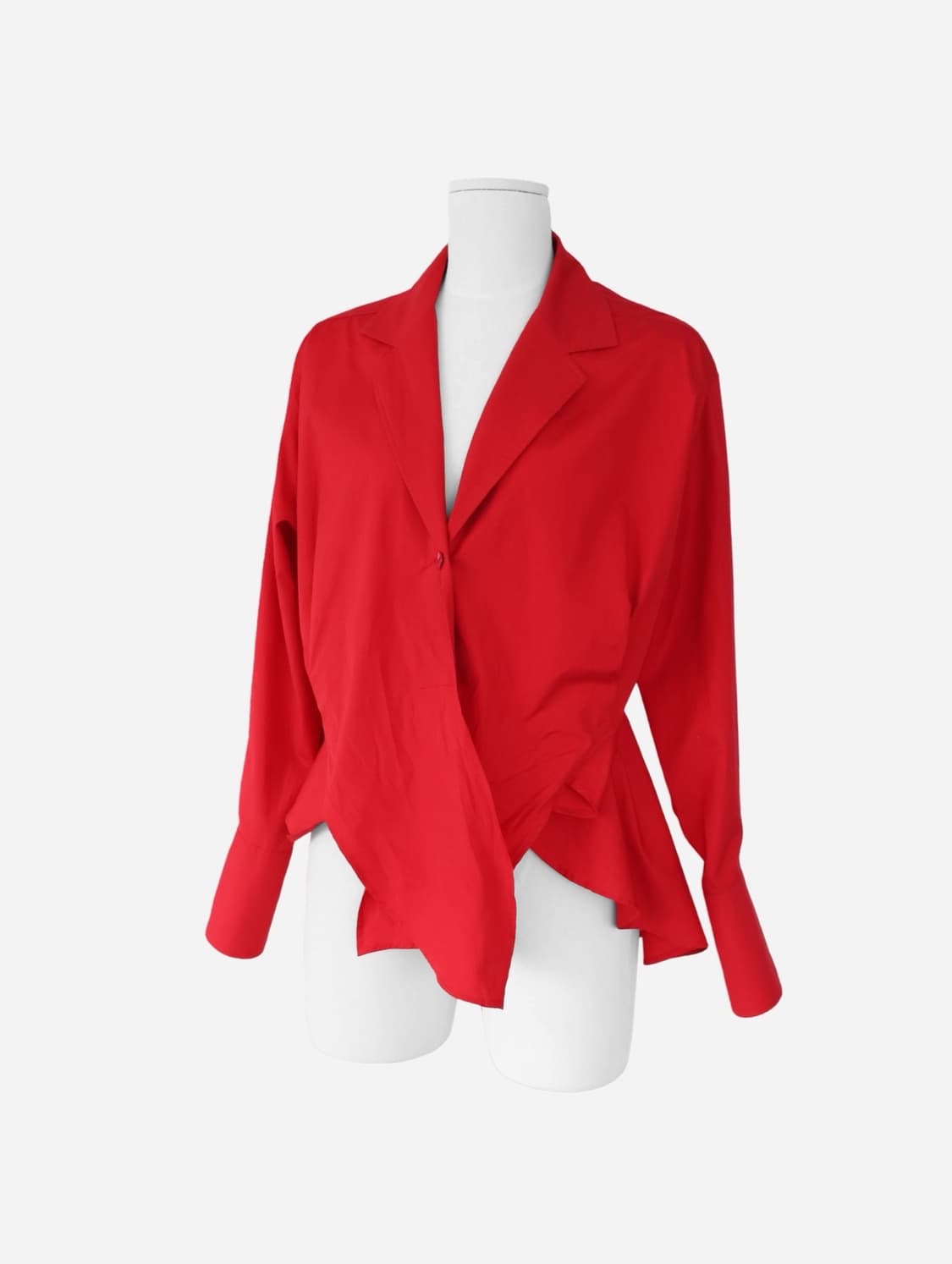 Kenzo Red Cotton Tie-Waist Shirt 상품이미지2