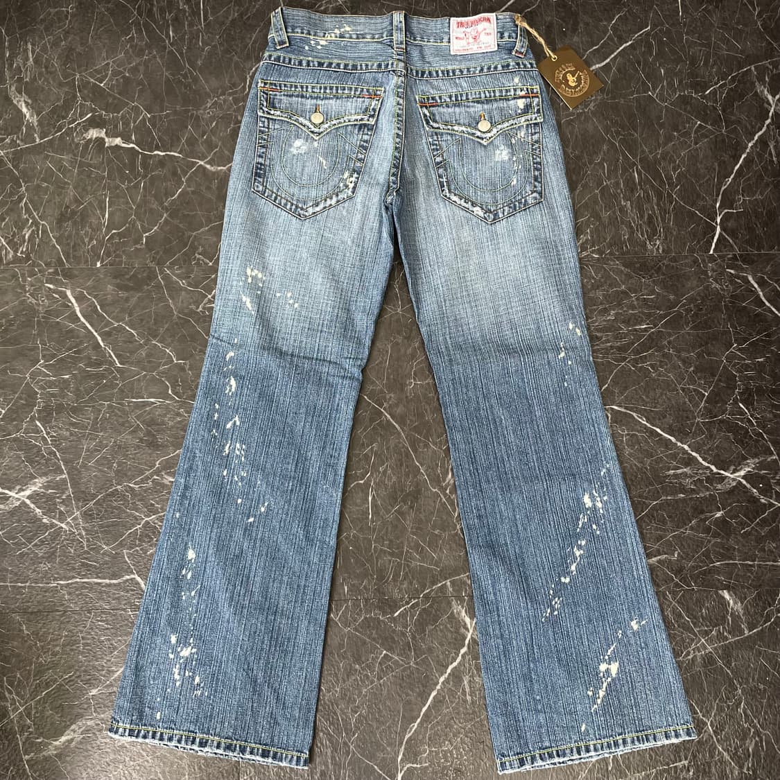 (새상품) 트루릴리전 페인팅 부츠컷 와이드 데님 팬츠 상품이미지7