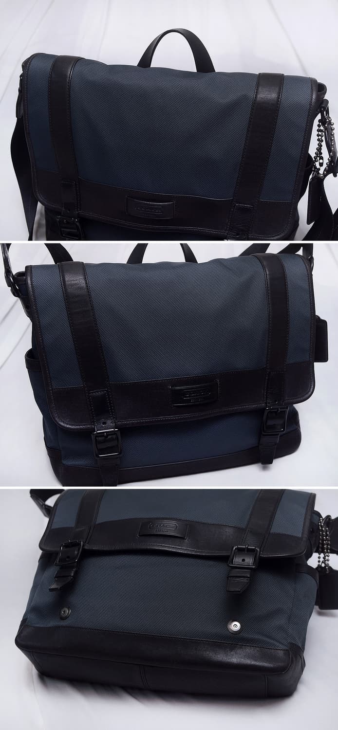 코치 (COACH) 방탄 나일론 캔버스 레더 플랩 메신저백 상품이미지3