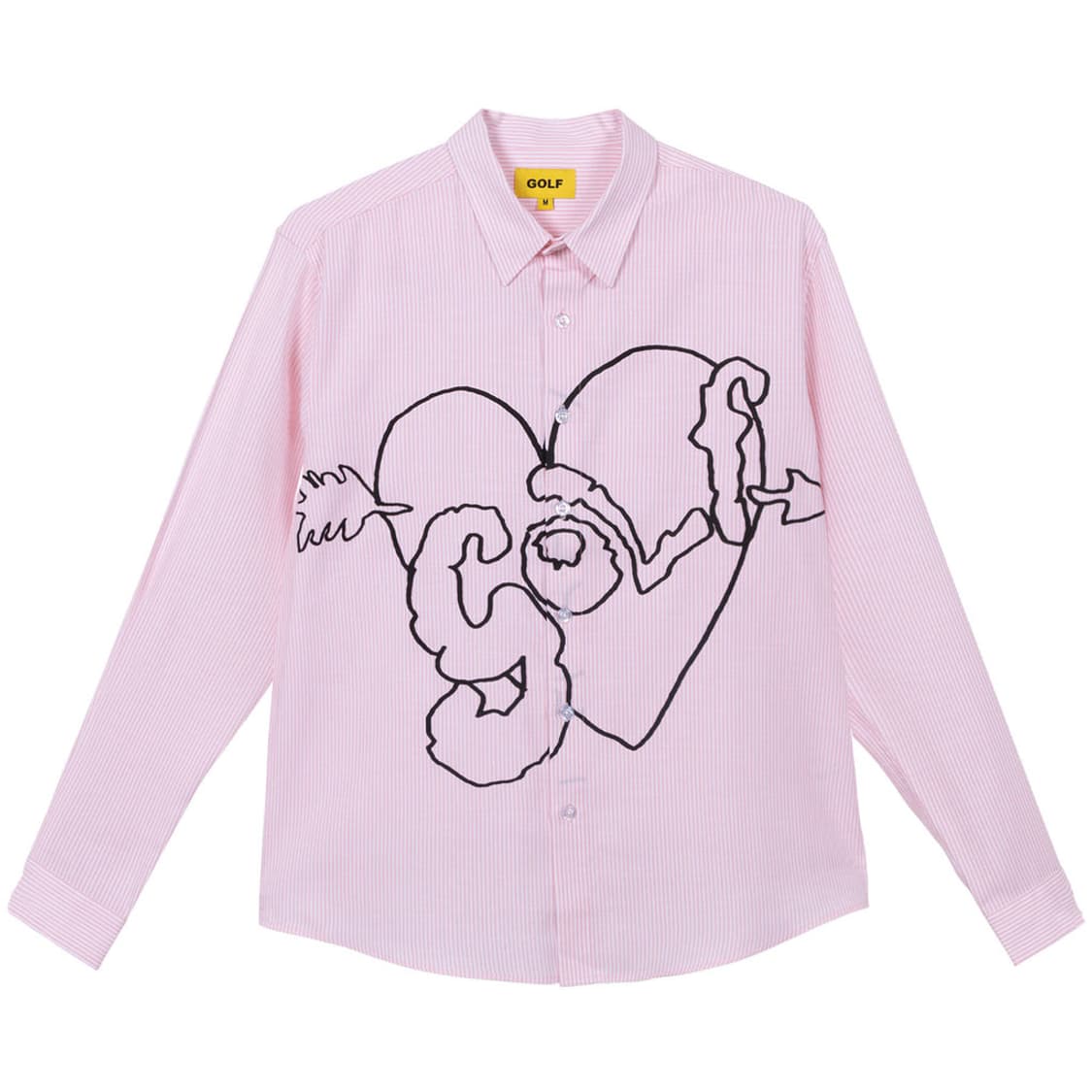 골프왕 하트 핑크 스트라이프 셔츠 상품이미지3