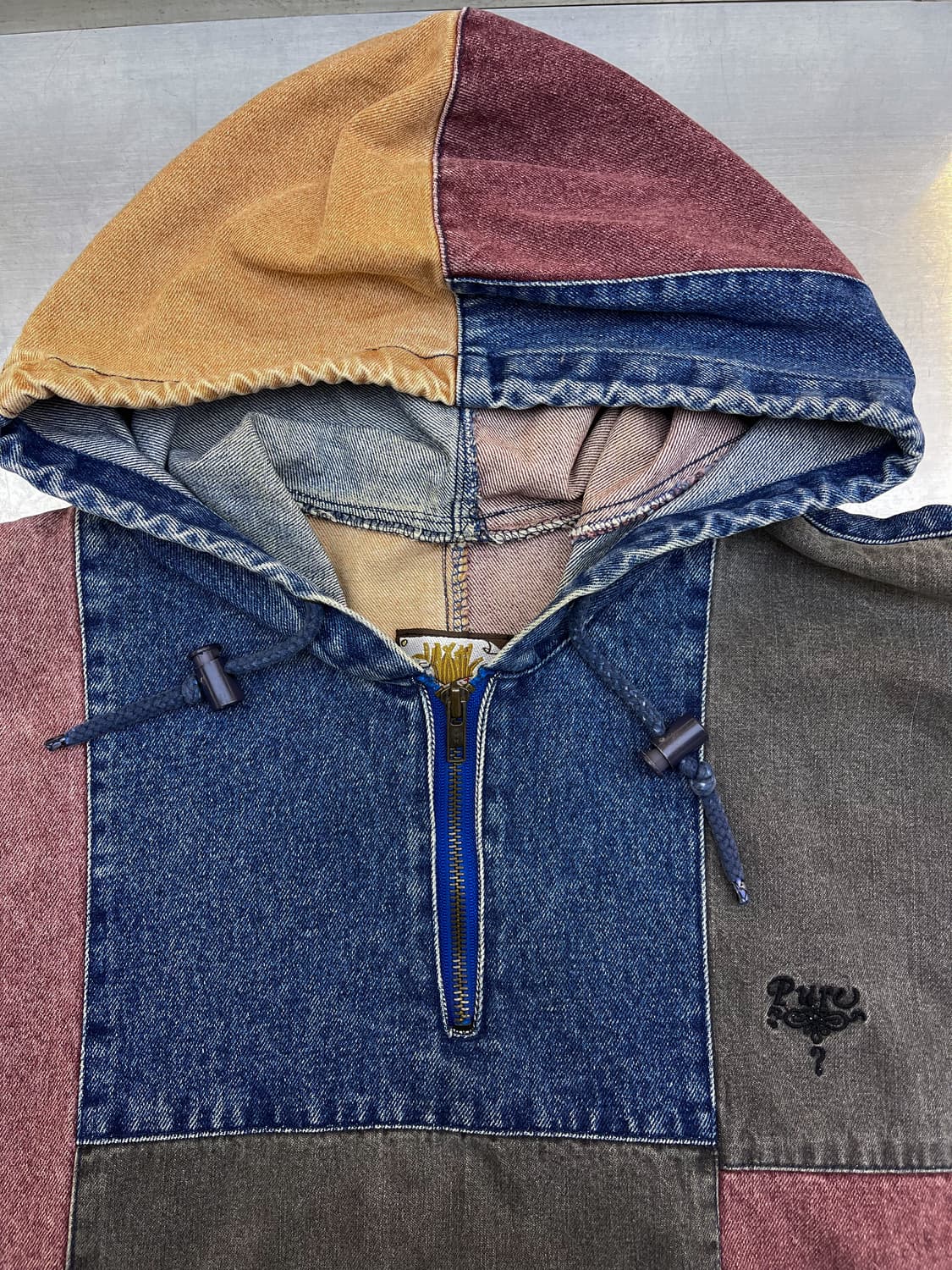 Stick Potato 90s 데님 패치워크 아노락 상품이미지5