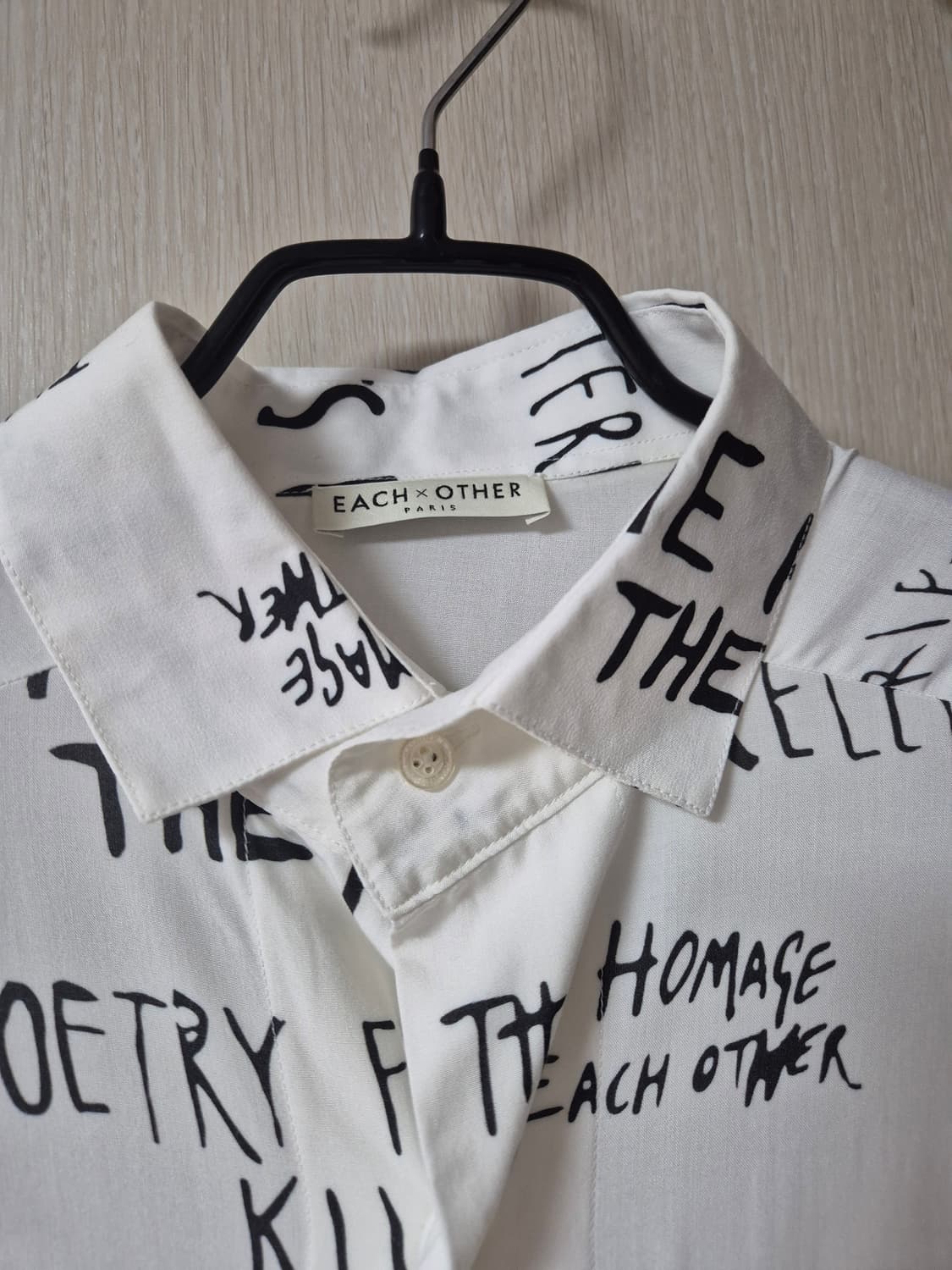 EACH X OTHER 이치아더 프린트 셔츠 화이트 스몰 블라우스 상품이미지3