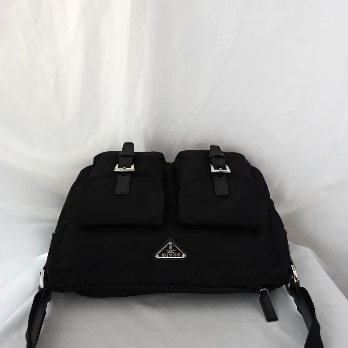 [정품 PRADA] 프라다 투포켓 지퍼 나일론 메신저백 크로스백 라지 상품이미지6