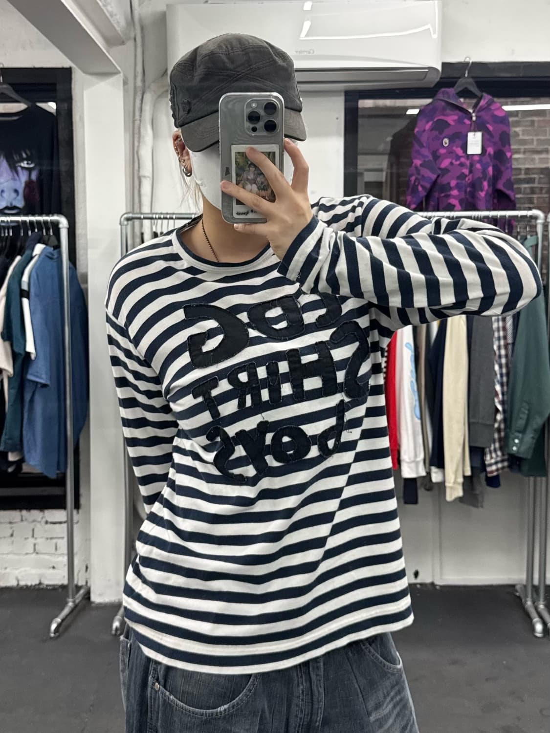 꼼데가르송 Shirt Boy 스트라이프 롱슬리브 상품이미지5