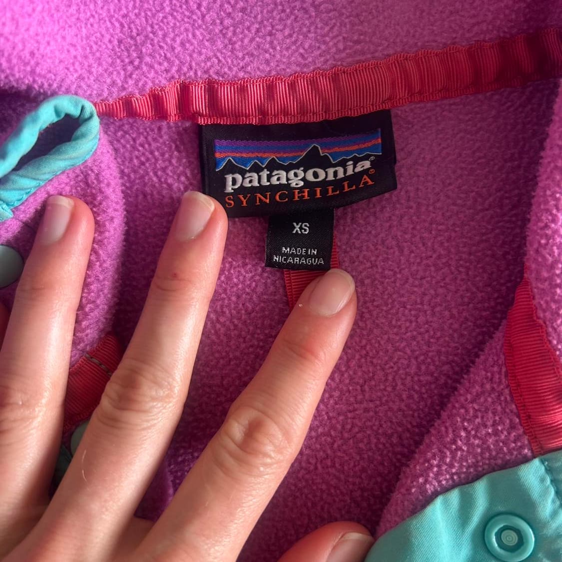 10s 파타고니아 신칠라 스냅-T 핑크/민트 상품이미지4