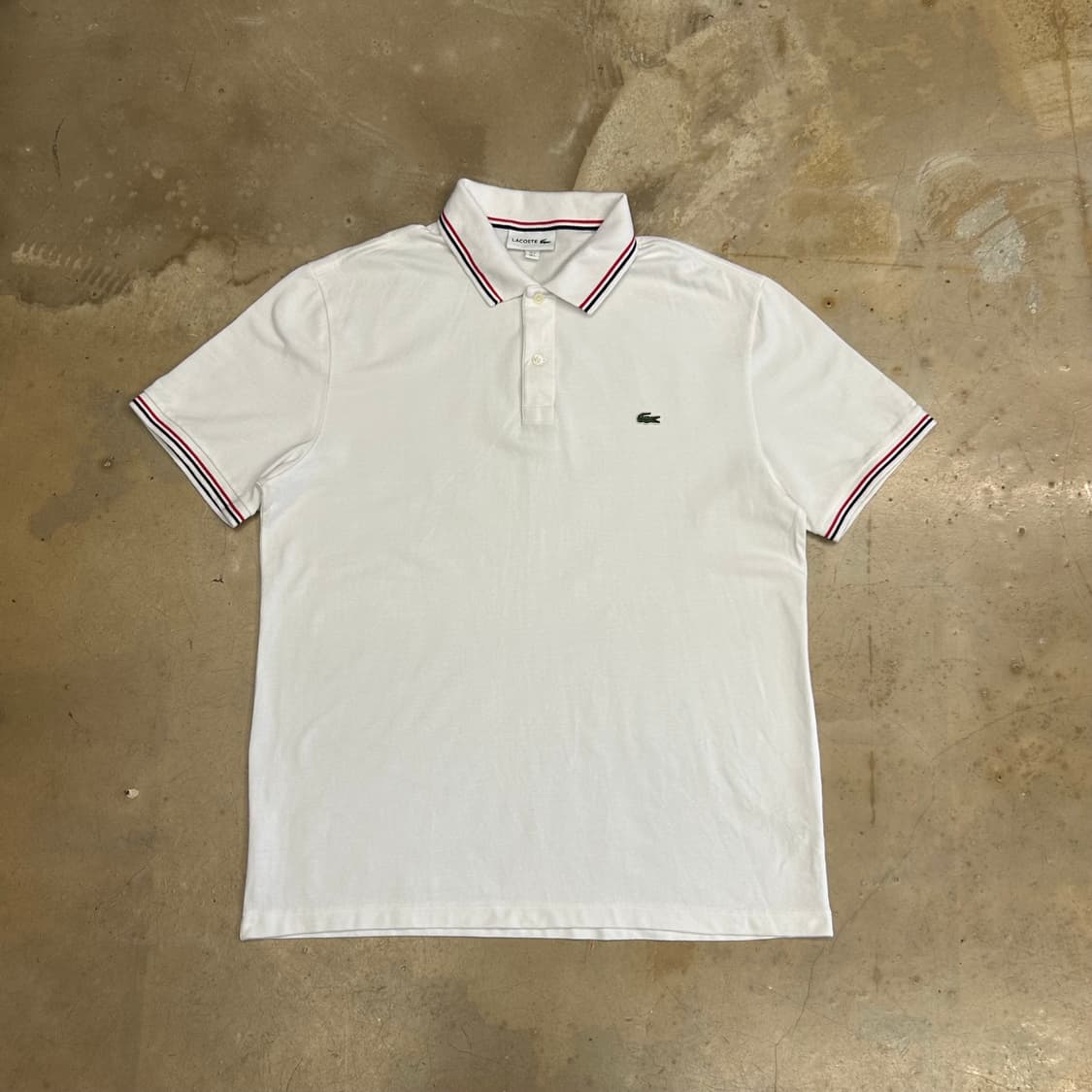 5(L) 라코스테 화이트 카라 반팔티 상품이미지2