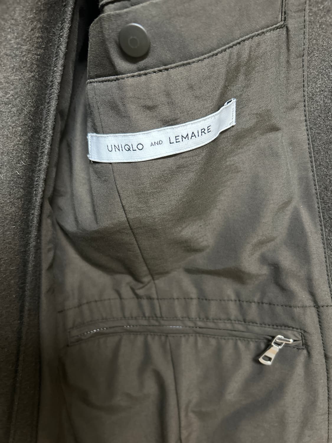 르메르 유니클로 울 캐시미어 자켓 브라운 M 상품이미지3