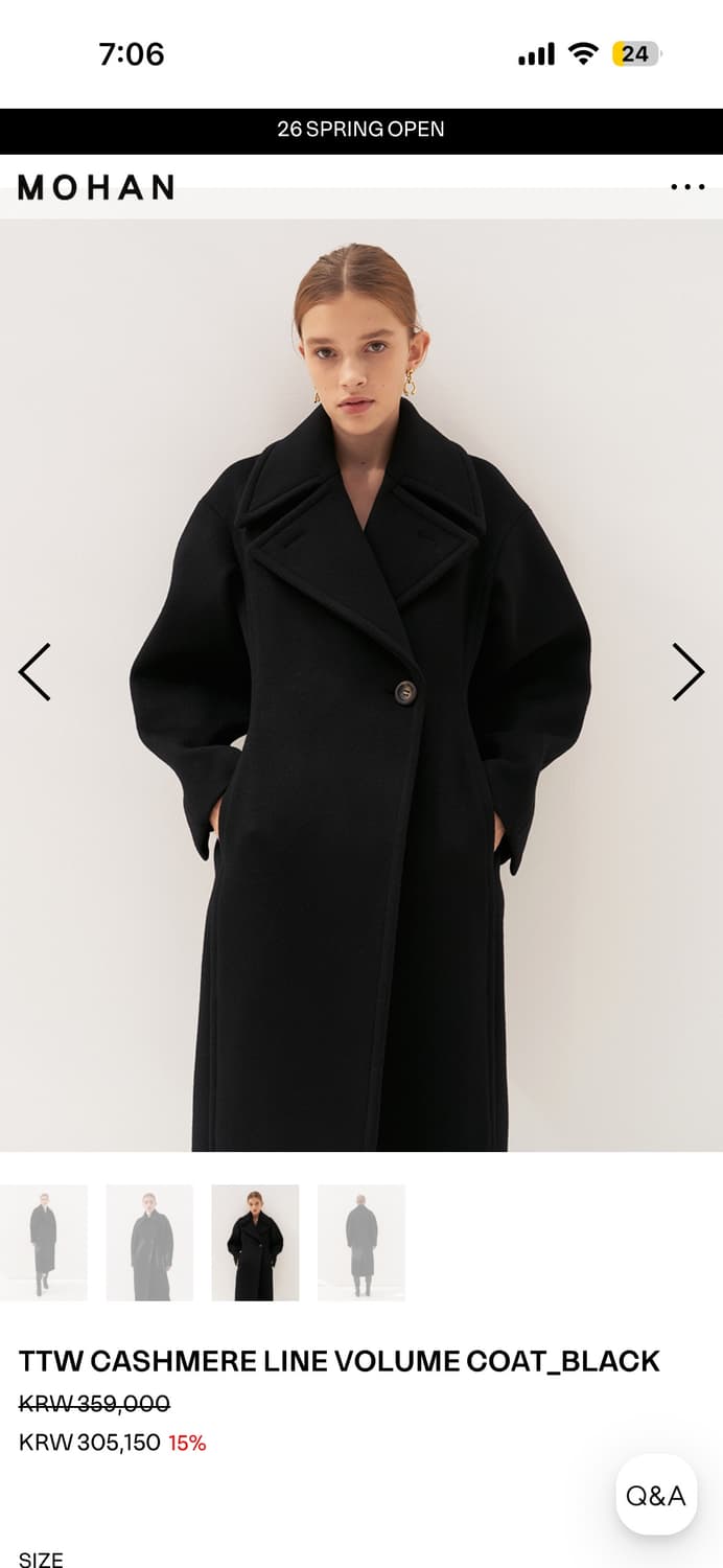 Mohan TTW CASHMERE LINE VOLUME COAT 상품이미지1