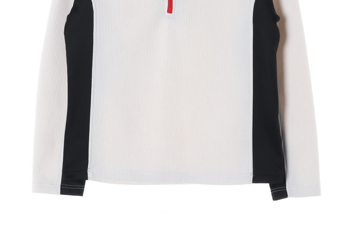 스파이더 화이트 배색 로고 자수 반집업 M 상품이미지4