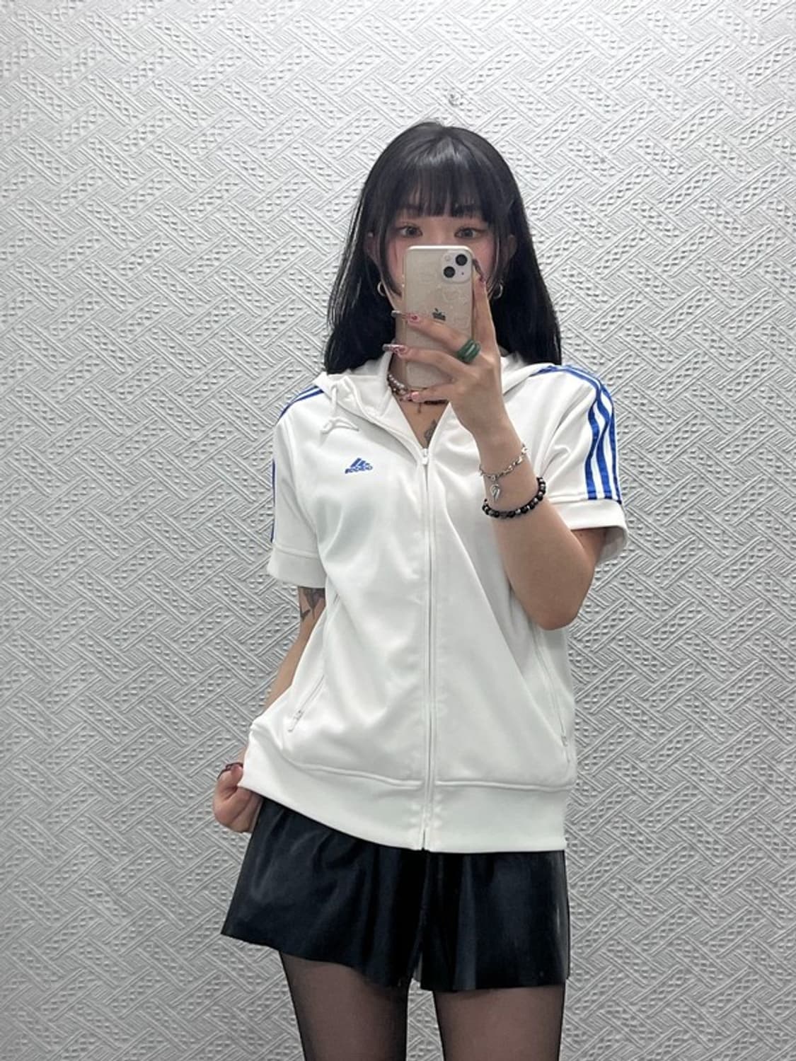 아디다스 다이나믹 빈티지 Y2K 스포티 반팔 후 져지 100 C12020 상품이미지2