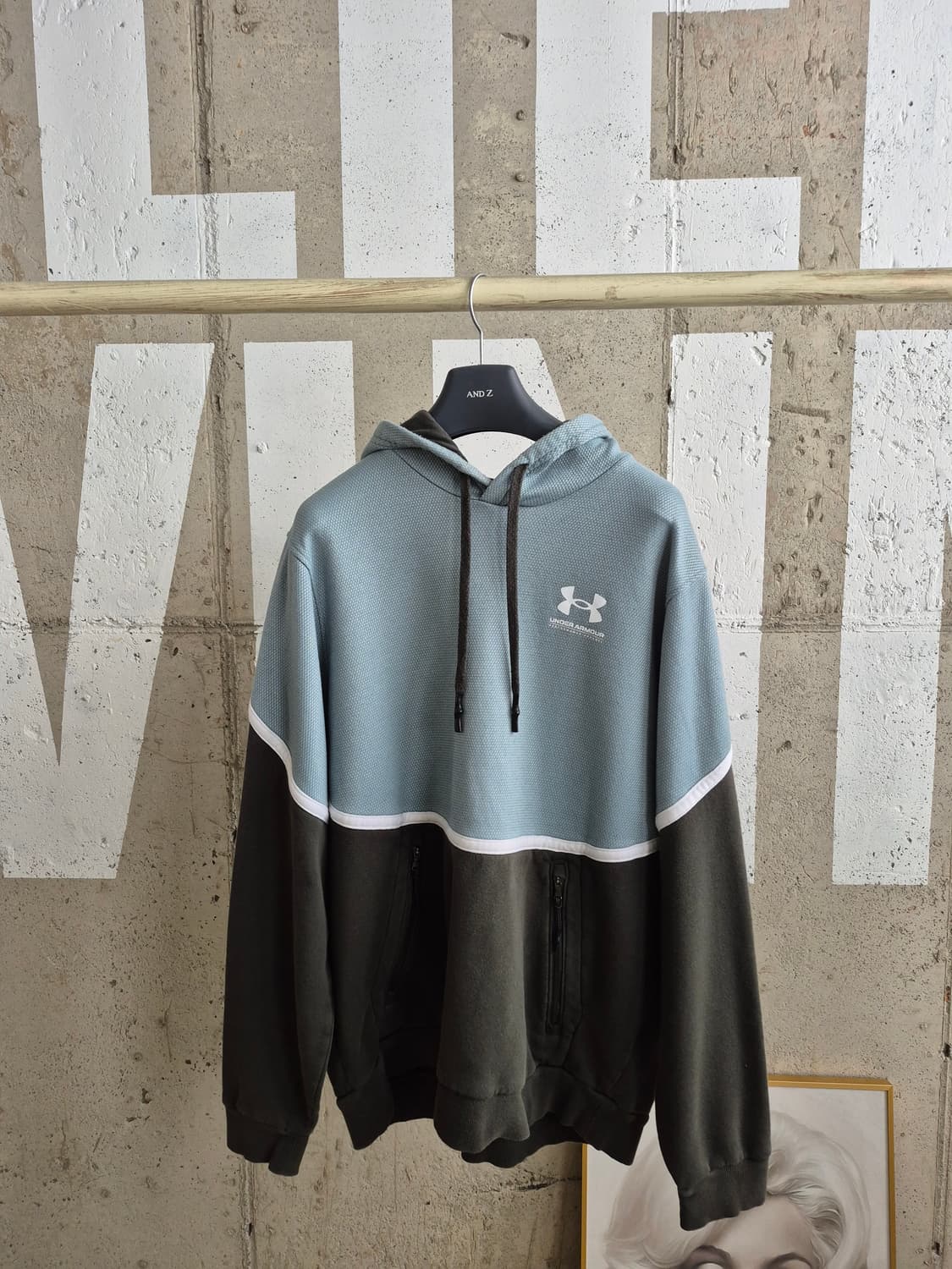 언더아머  백로고 기모 후드티(MJ3 상품이미지3