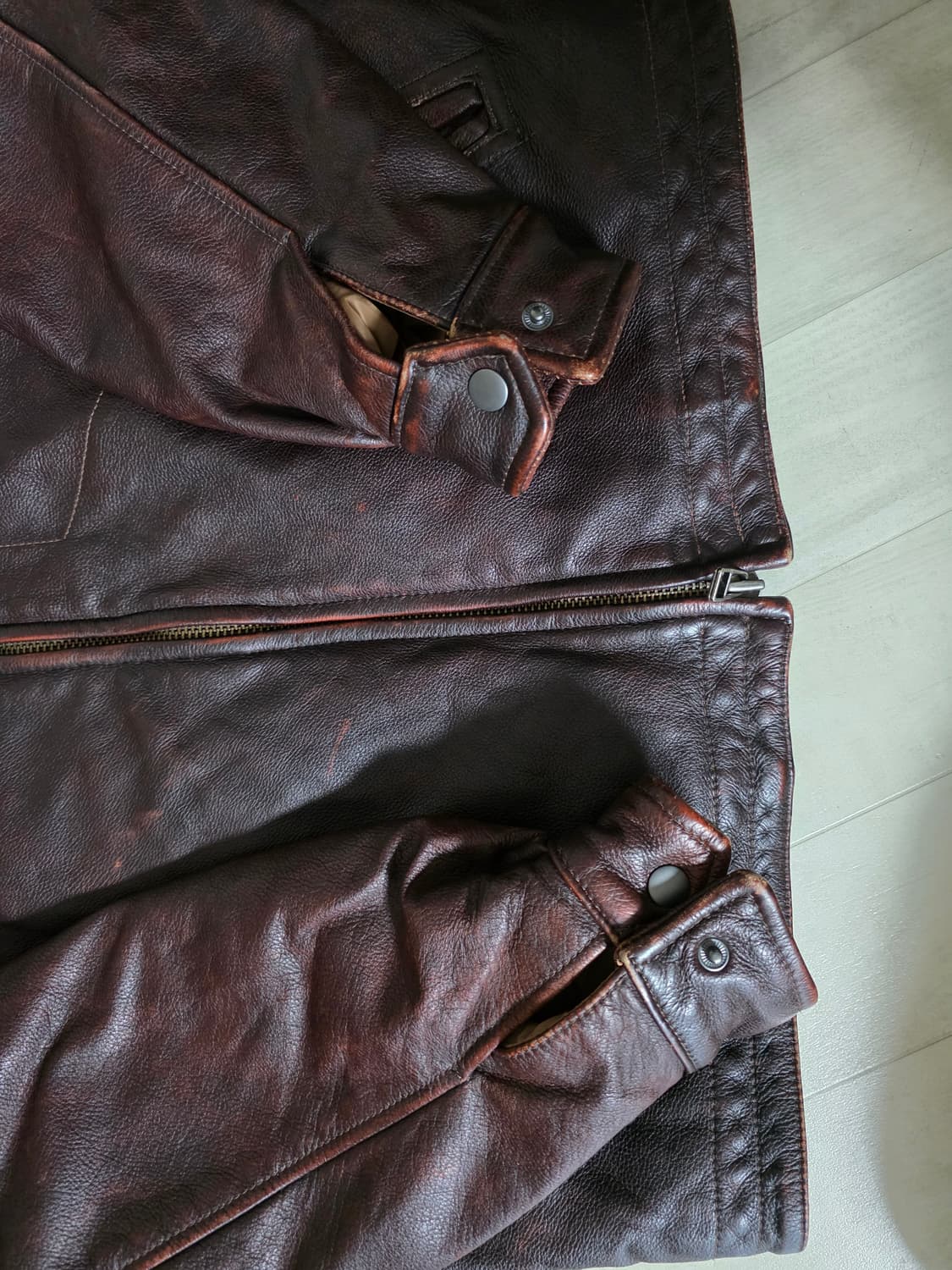 프리즘웍스 카우하이드 레더 자켓 M 상품이미지3