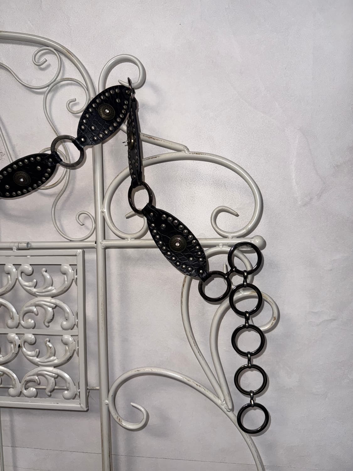 Black bold western stud chain belt 상품이미지3