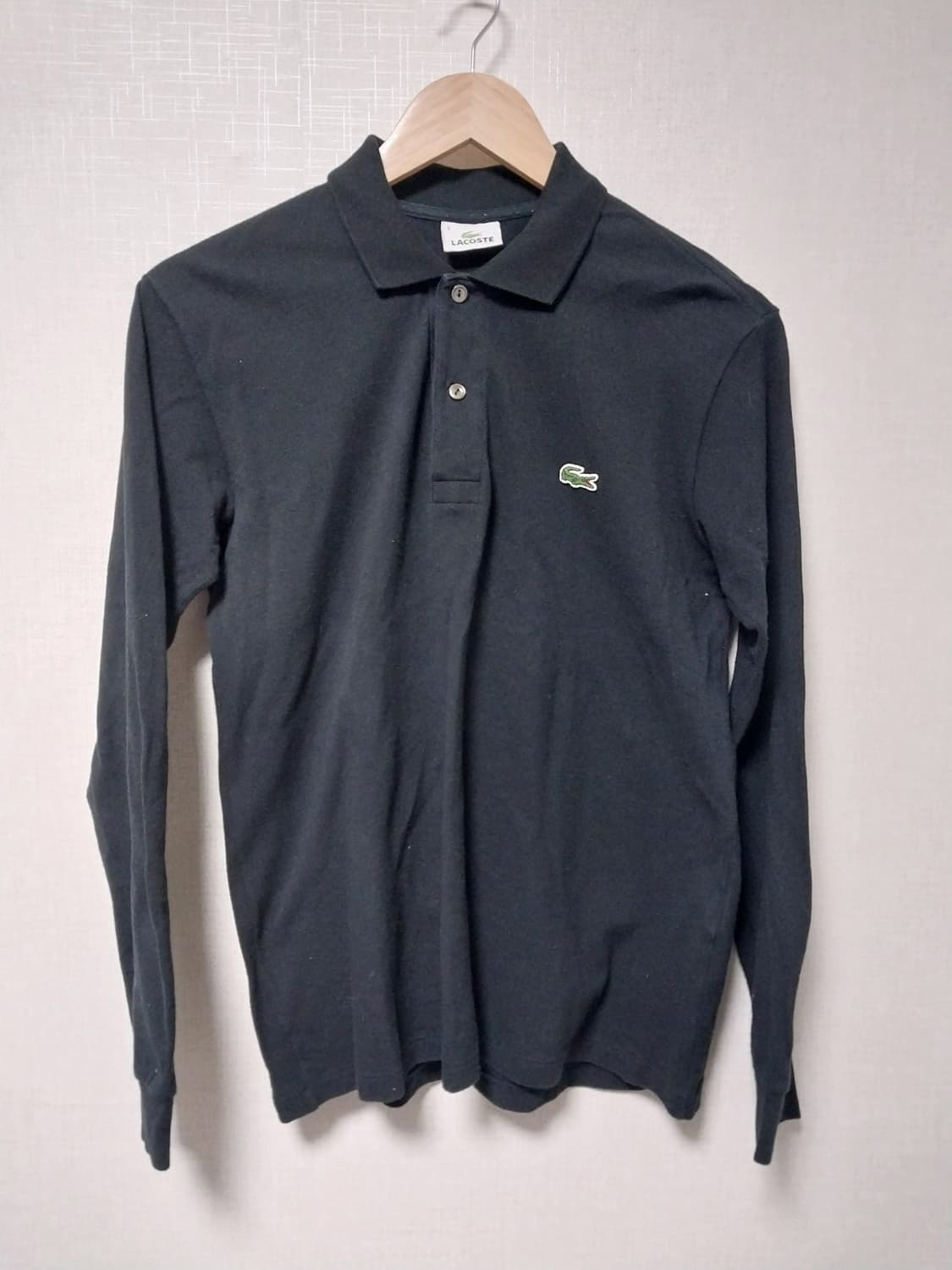 라코스테 긴팔 폴로 셔츠 블랙 3 상품이미지1