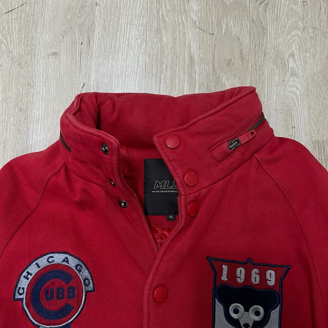MLB 시카고 컵스 히든후드 야구점퍼 바시티 자켓 [레드] M/95 상품이미지2