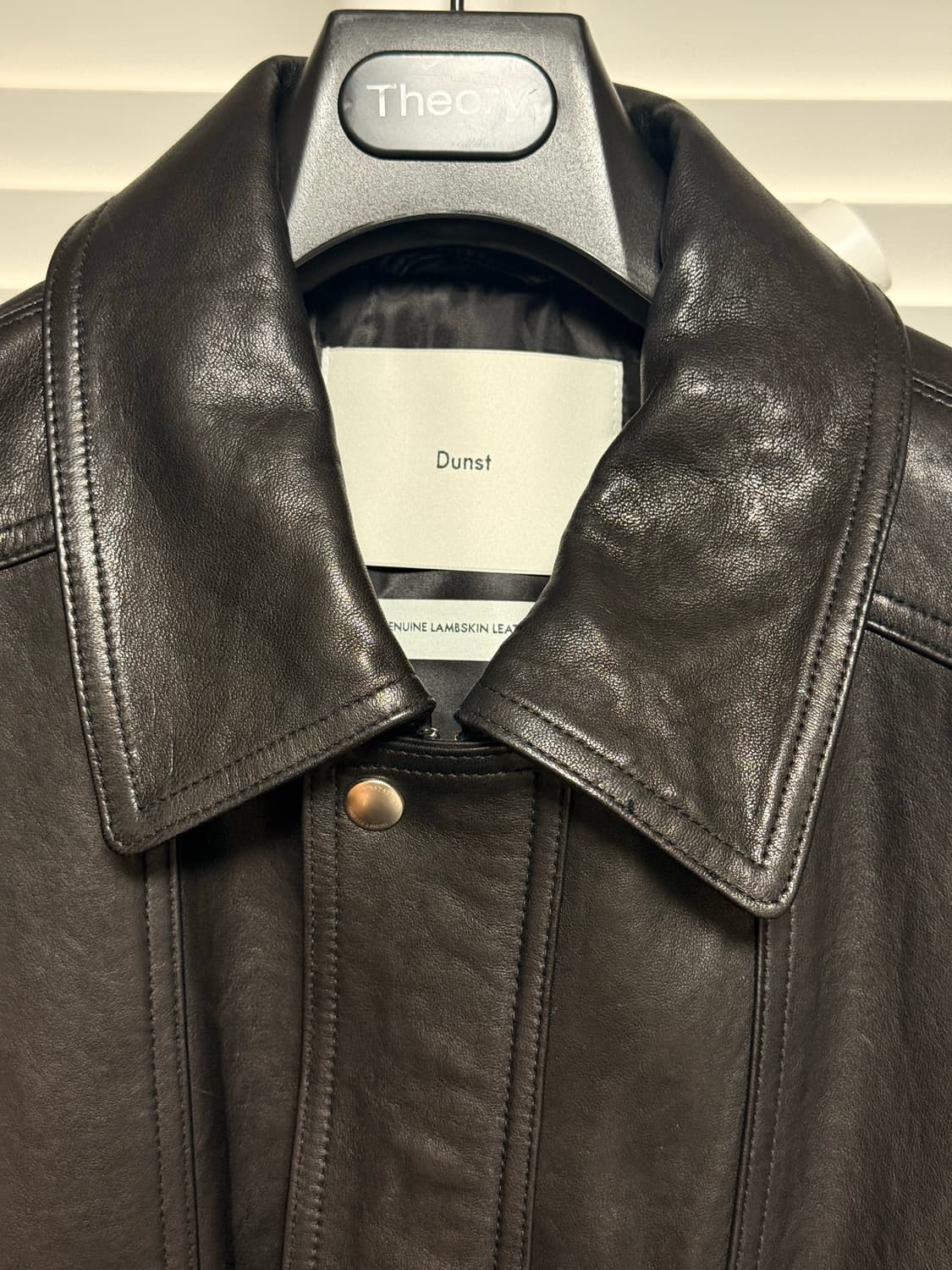 던스트 유니섹스 오버사이즈 빈티지 블루종 레더자켓(블랙 m) 상품이미지6