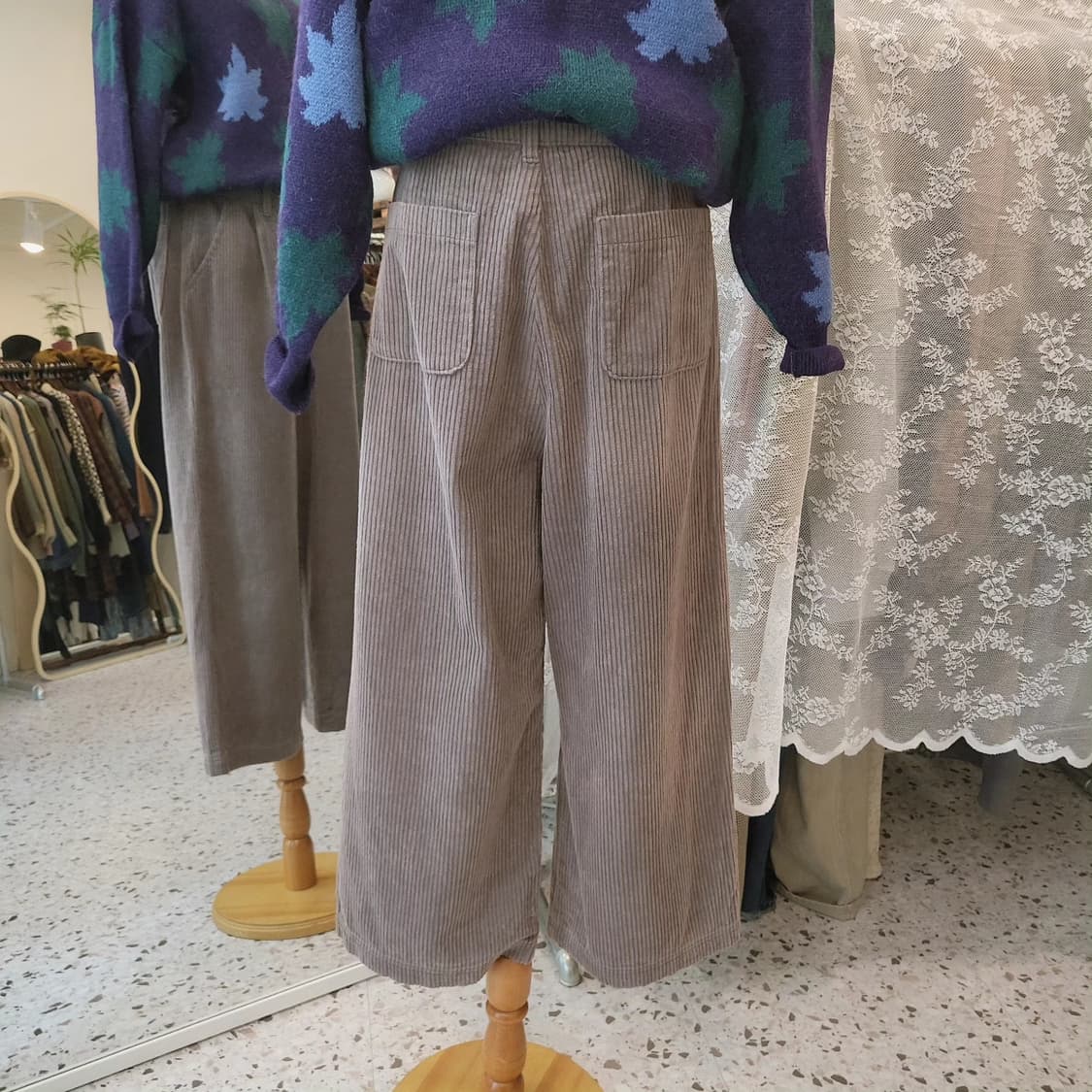 Samansamos2 그레이쉬라벤더 코듀로이 팬츠 상품이미지8