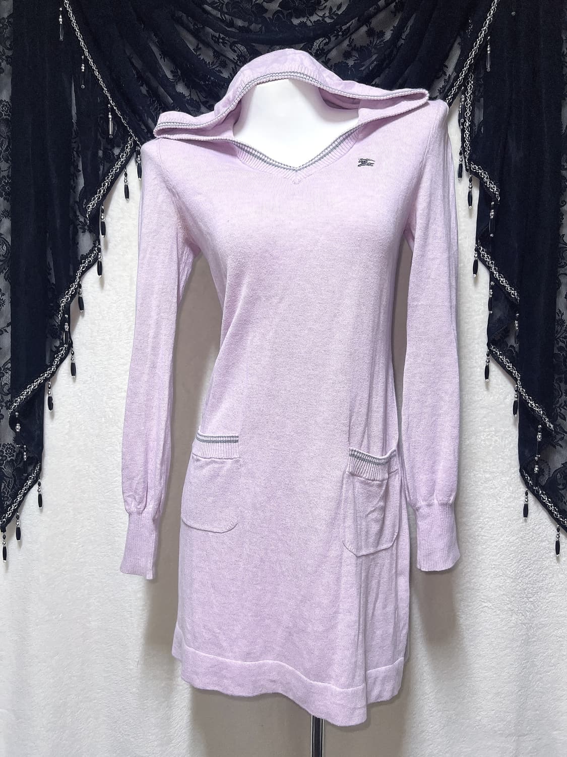 버버리 블루라벨 라벤더 후드 니트원피스 로맨틱갸루 로걀 핀터 하치 러블리 상품이미지4