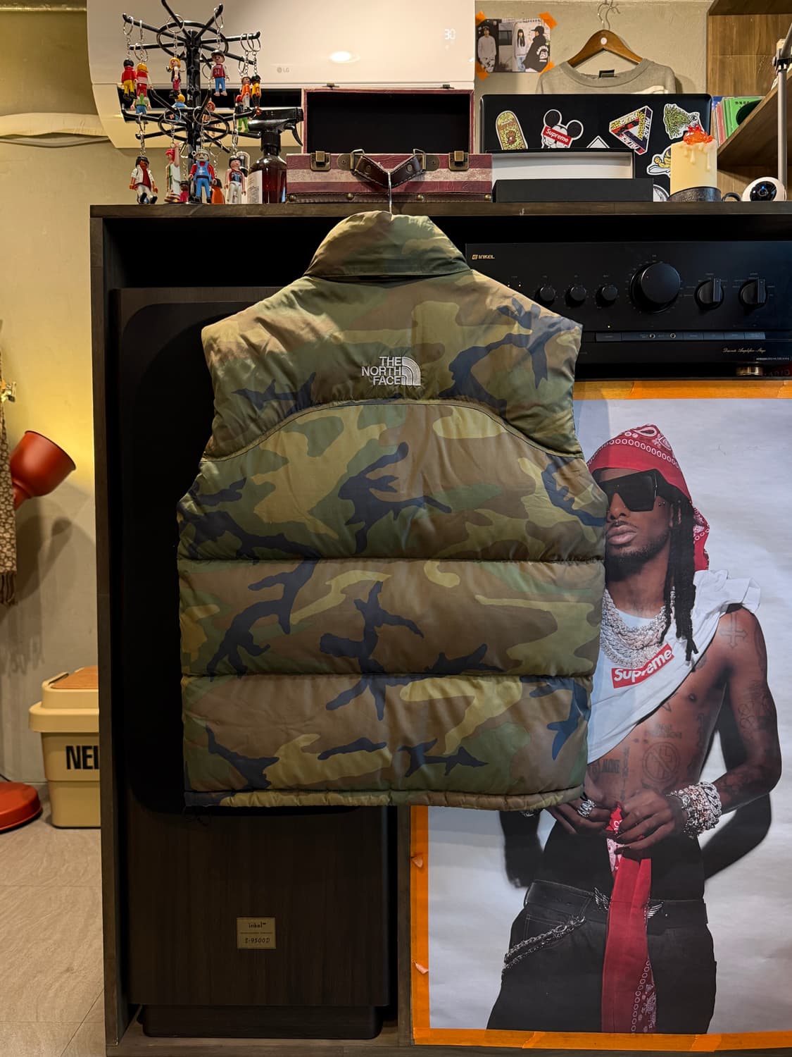 노스페이스 눕시 센터로고 카모 베스트 M(L) 상품이미지1