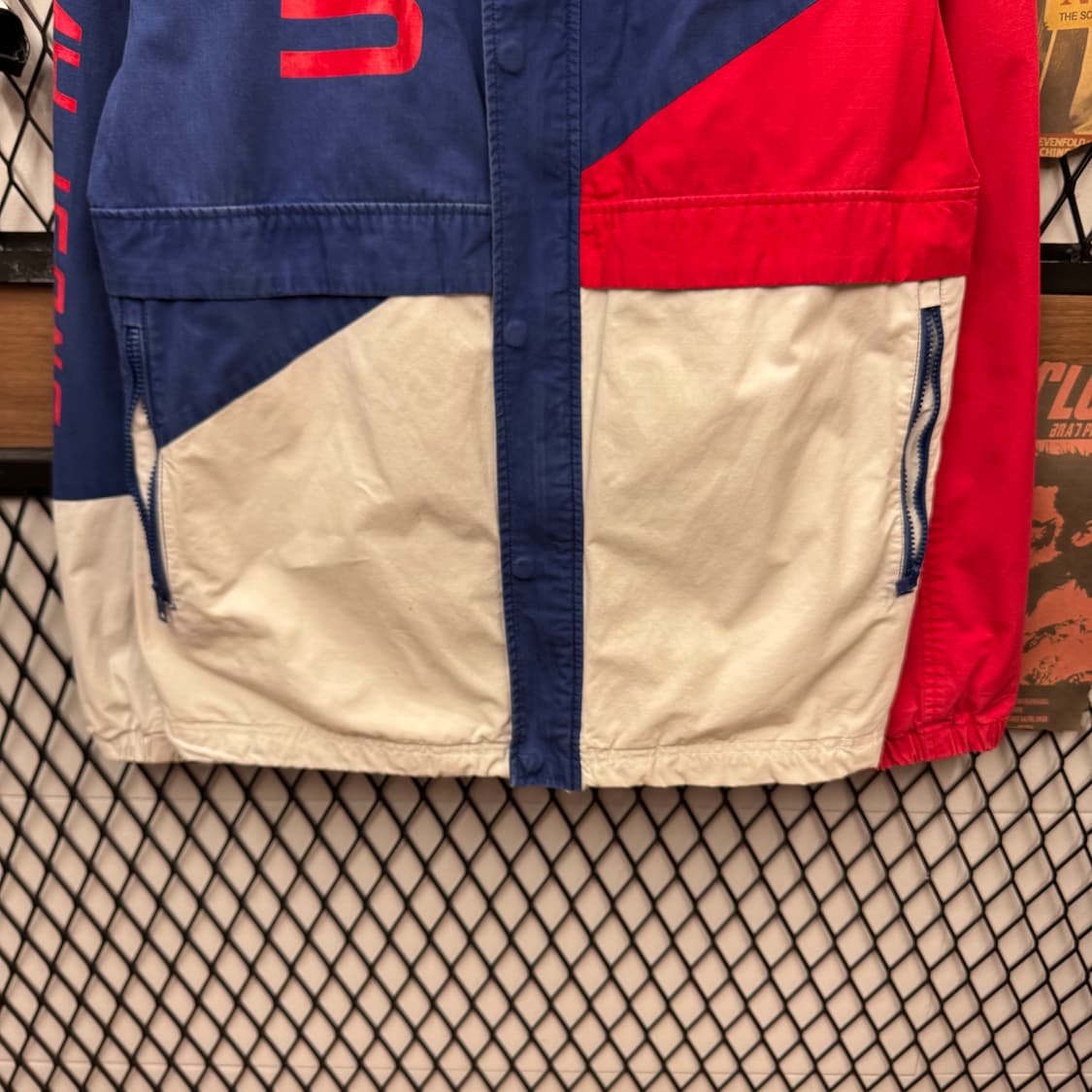 타미 진스 나일론 자켓 레트로 컬러블록 포인트 로고 배색 상품이미지4