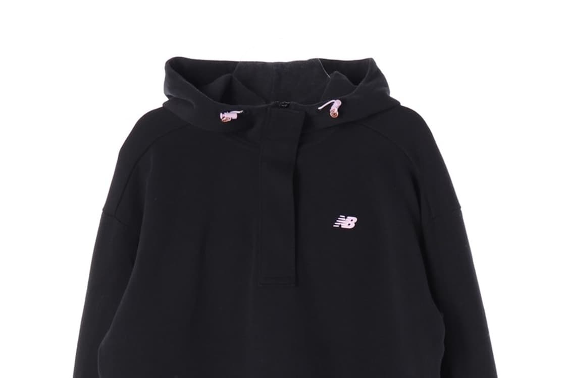 뉴발란스 핑크 로고 포인트 하프 집업 아노락 후드 S 상품이미지3