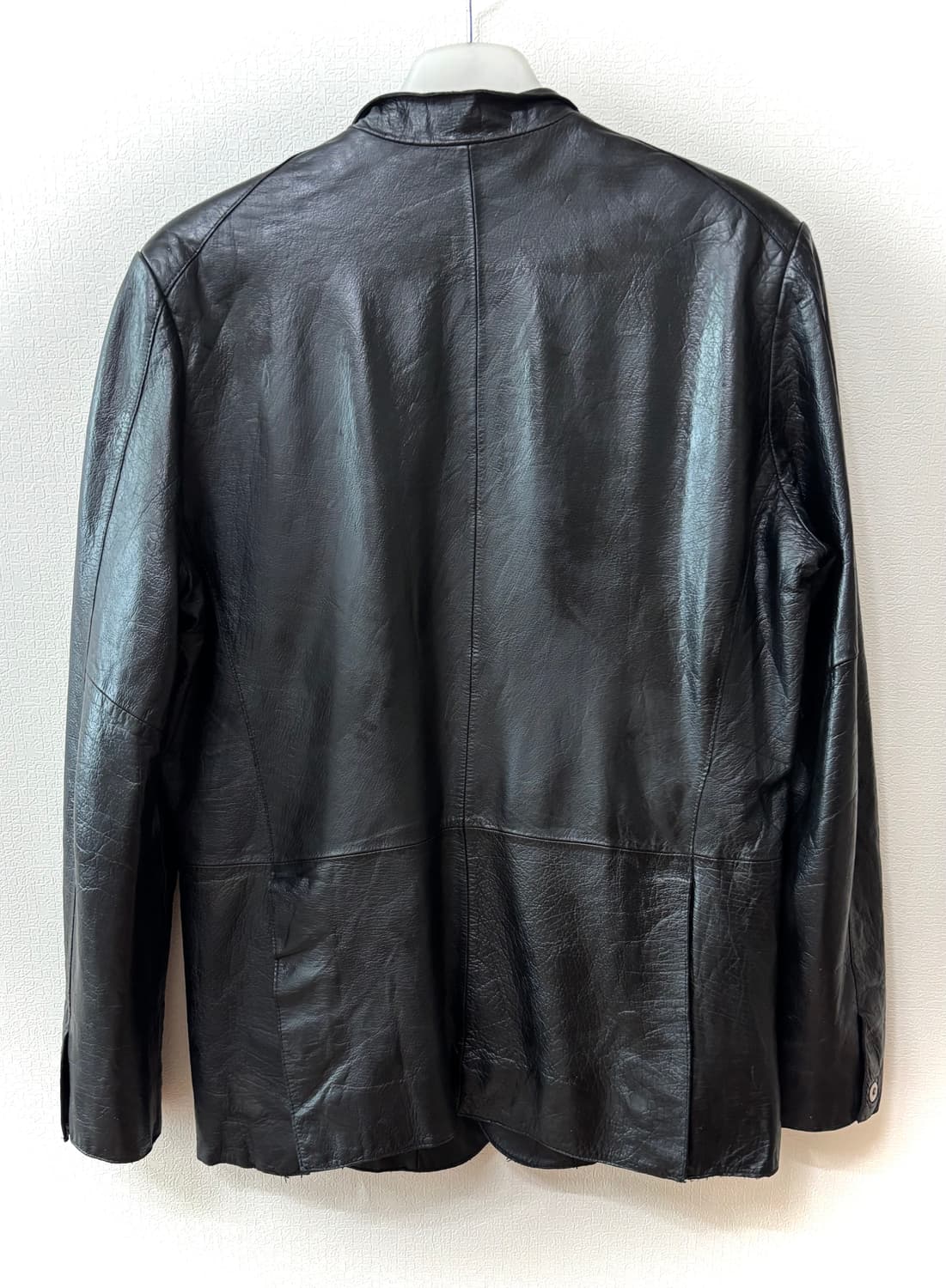 90s Acne action jeans Vintage 가죽 원버튼 자켓 상품이미지6