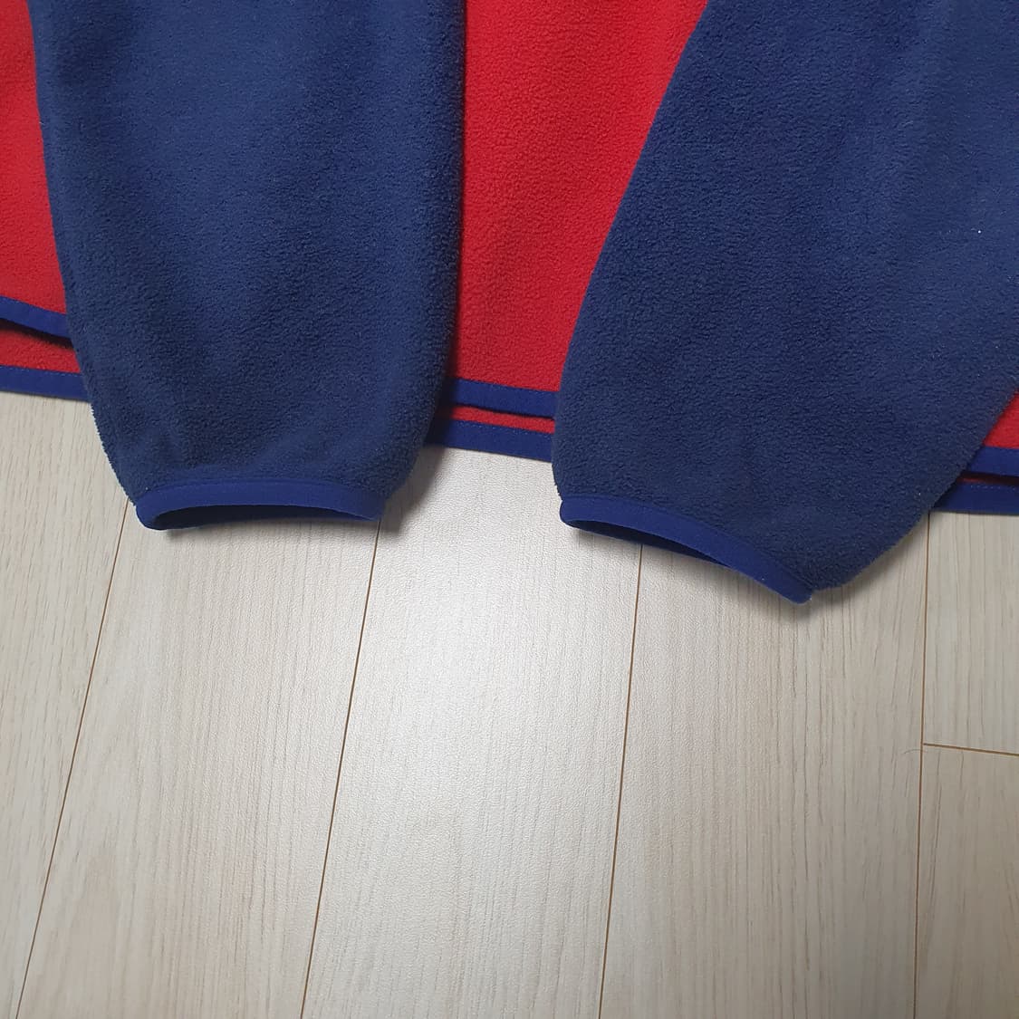 L(약105) 파타고니아 신칠라 투톤 플리스 후리스 블루 네이비 레드 상품이미지4