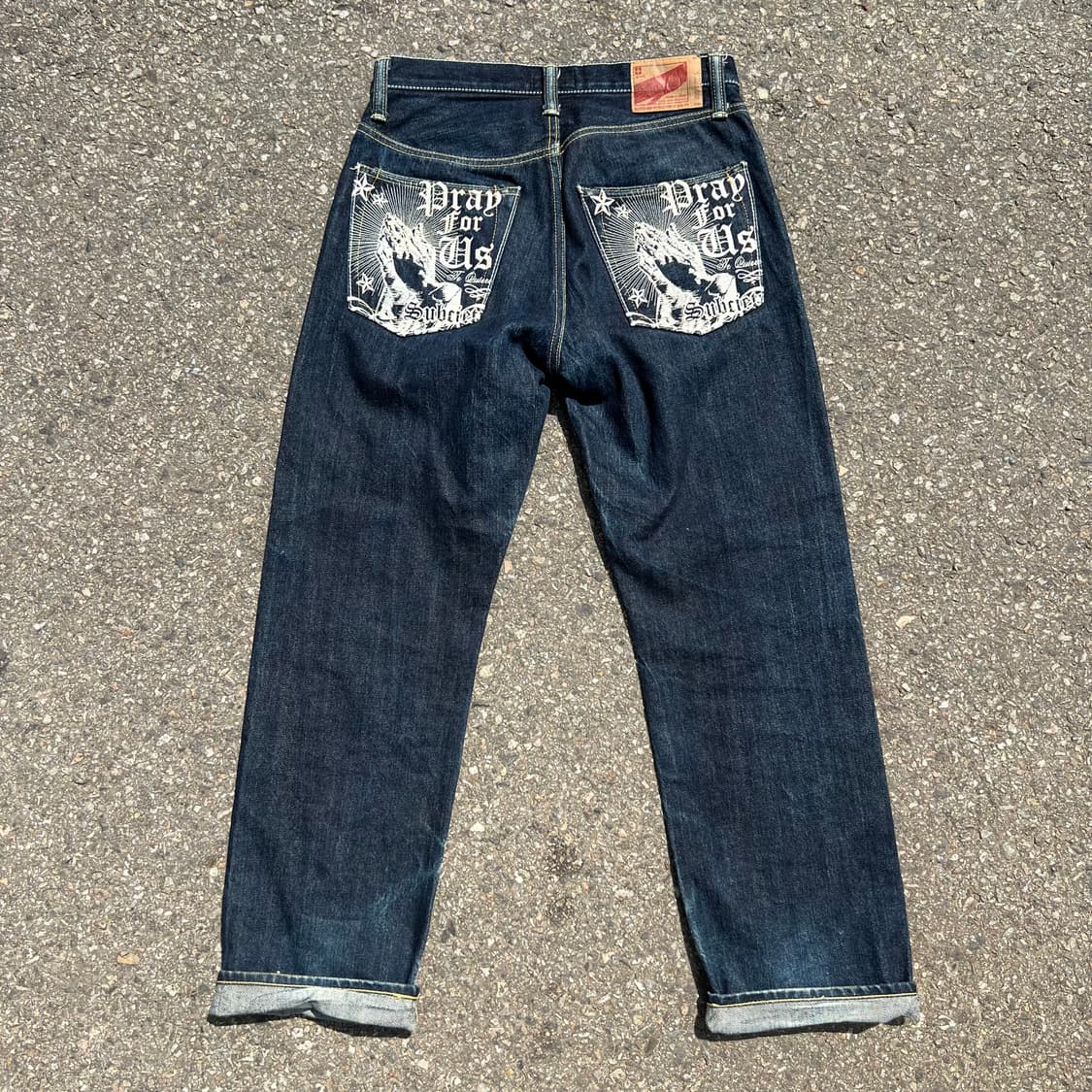 Subciety 자수 셀비지 데님 팬츠 상품이미지1