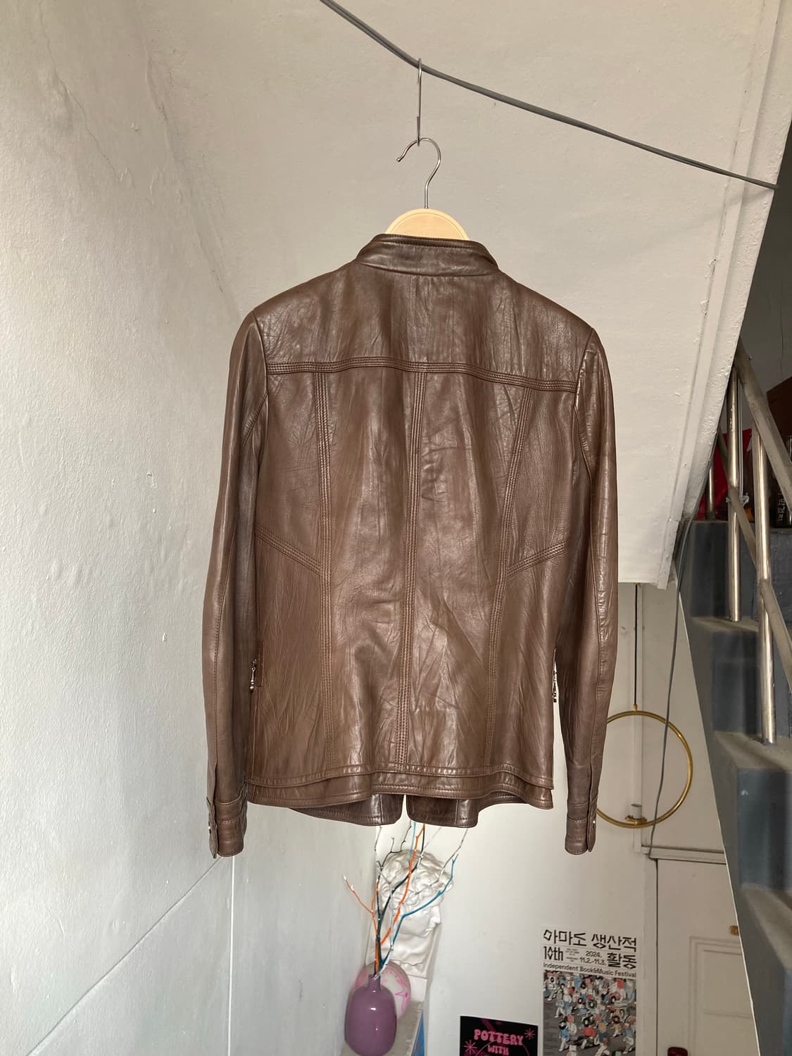 Y2K 브라운 양가죽 자켓 상품이미지6