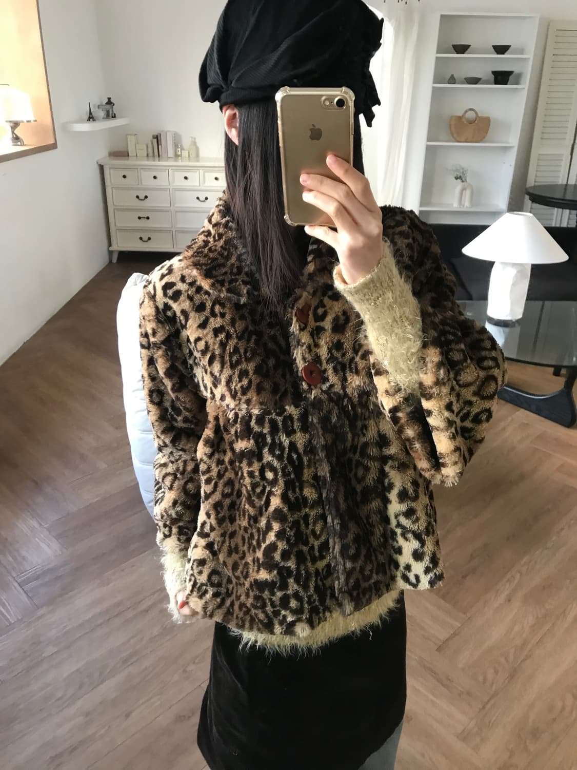 vintage pattern fur jacket 상품이미지2