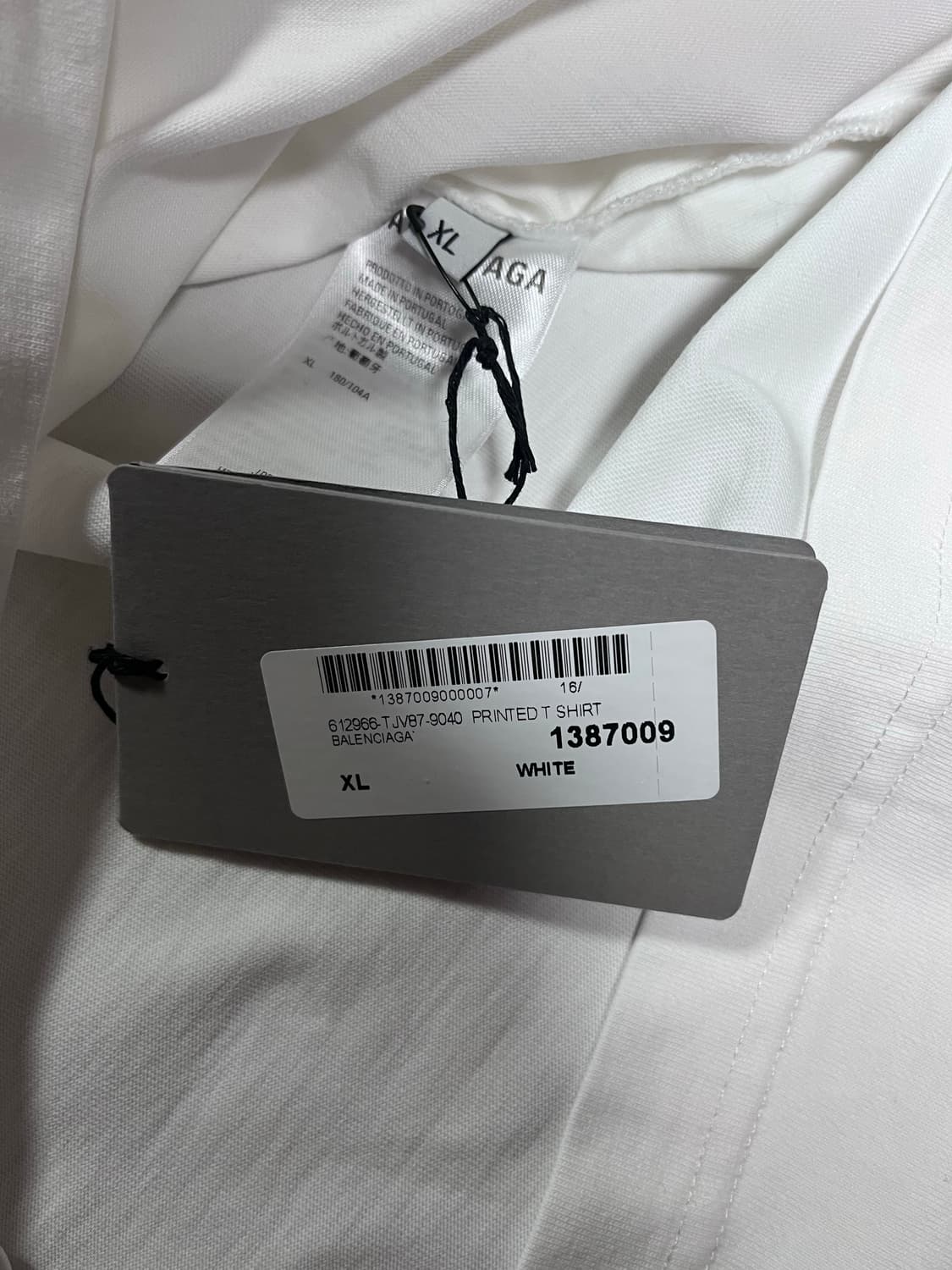 발렌시아가 21ss 오버사이즈 자수로고 반팔 XL 화이트 XL 상품이미지5