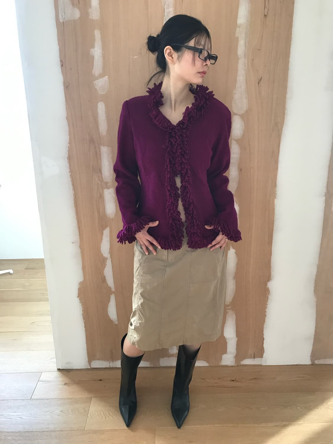 vintage fringe cardigan 상품이미지3