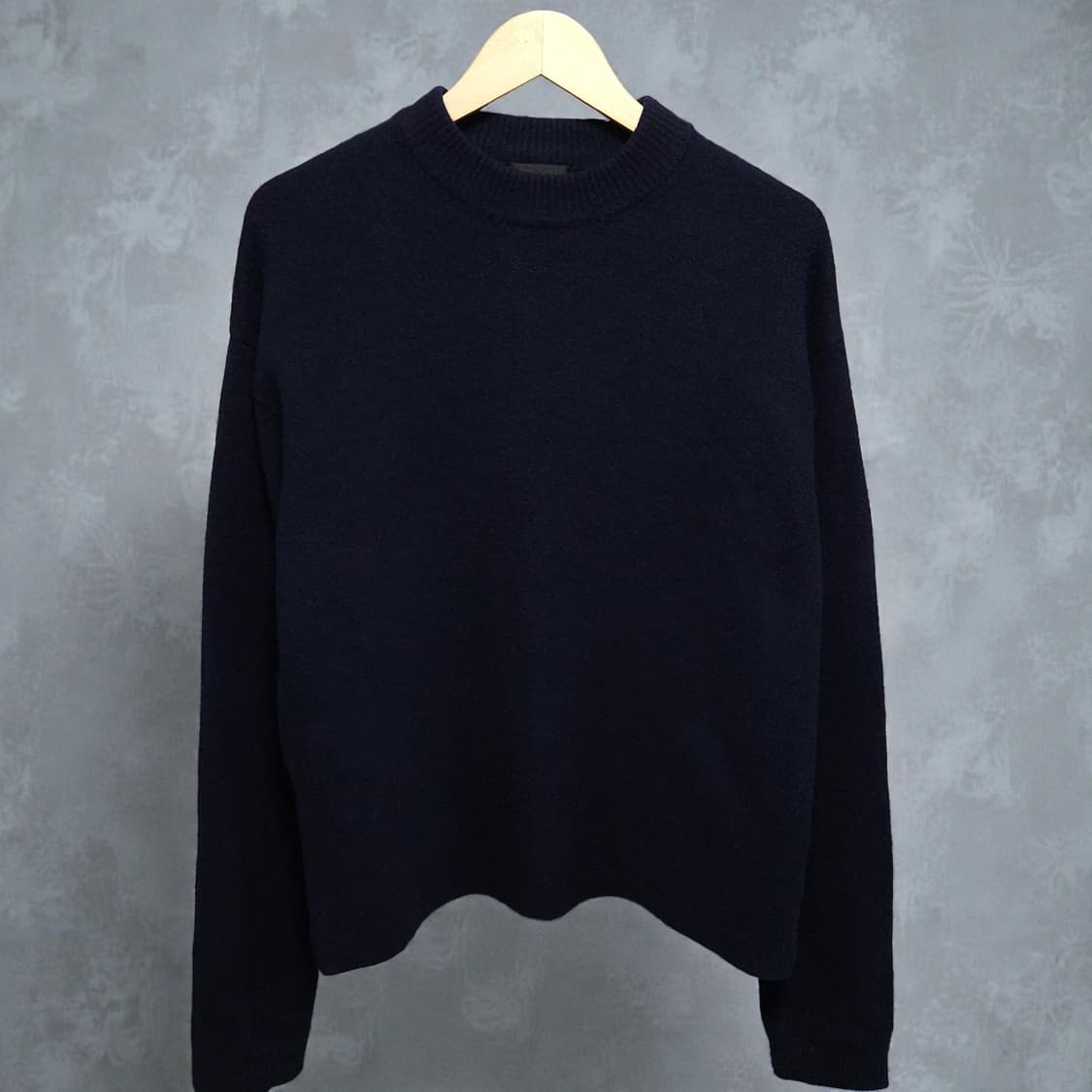 100)TIME 타임옴므 루즈핏 울 니트 네이비 상품이미지1