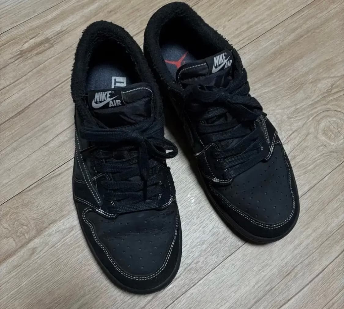 조던 1 x 트래비스 스캇 레트로 로우 OG SP 블랙 팬텀 상품이미지1