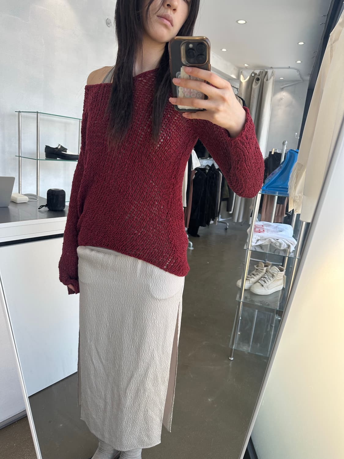 Helmut Lang Off-Shoulder Knit 상품이미지1