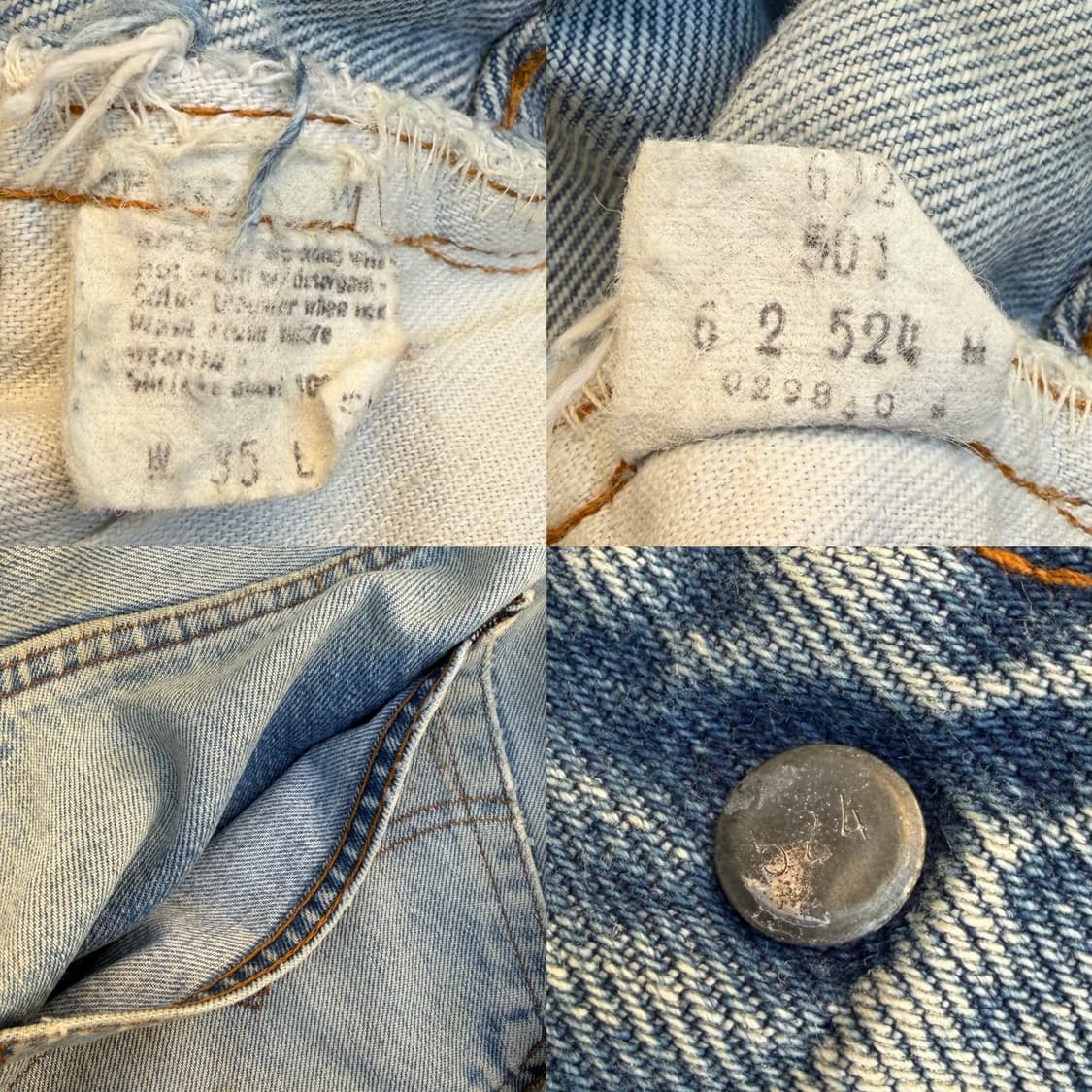 80s USA 빈티지 리바이스 501 66후기 셀비지 상품이미지10