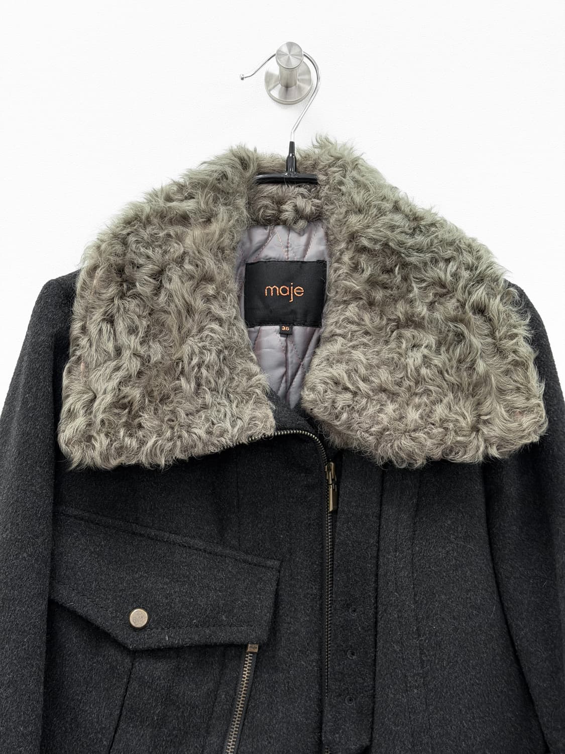 마쥬 시어링 울 바이커 자켓 상품이미지2